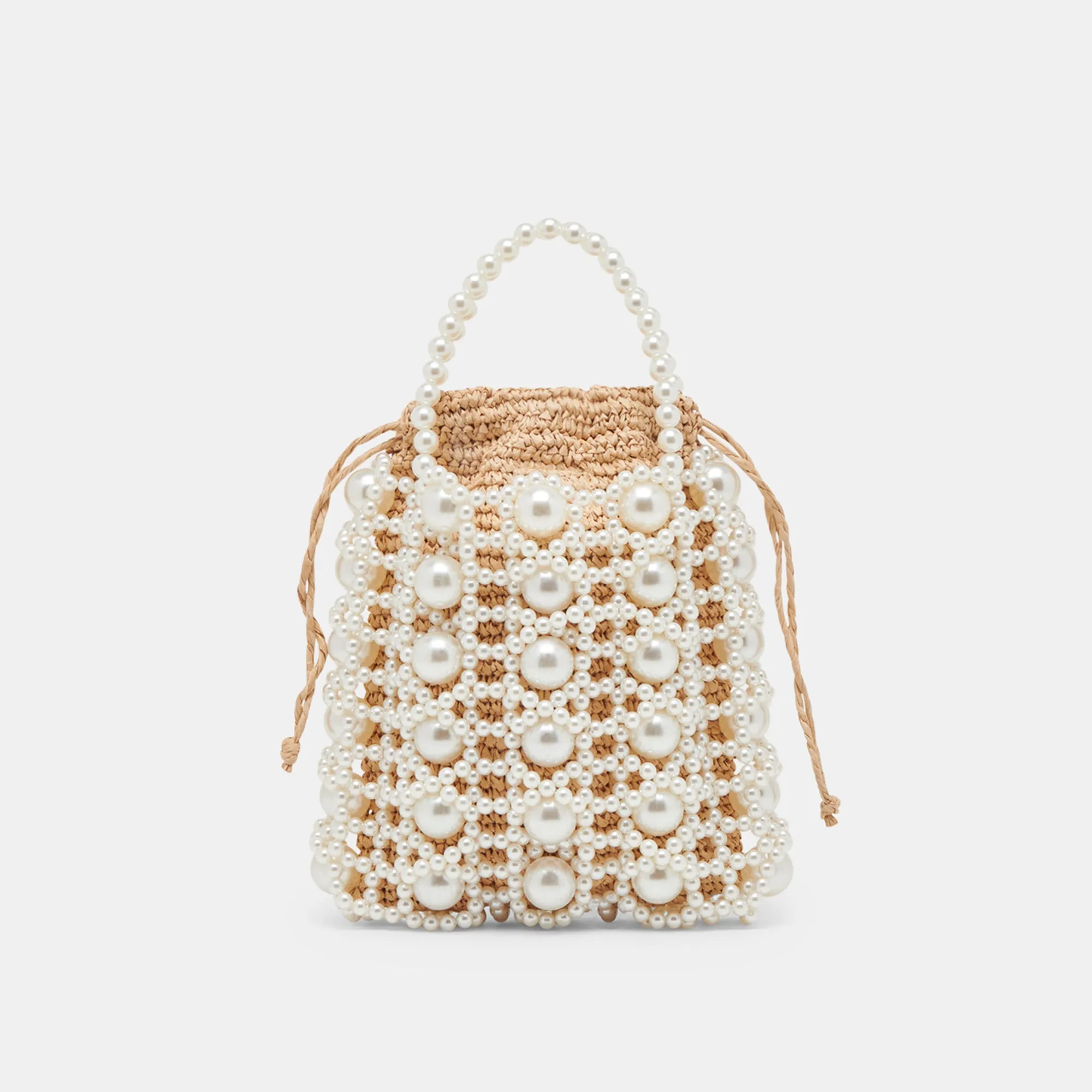 ADELINE HANDBAG NATURAL PEARL RAFFIA