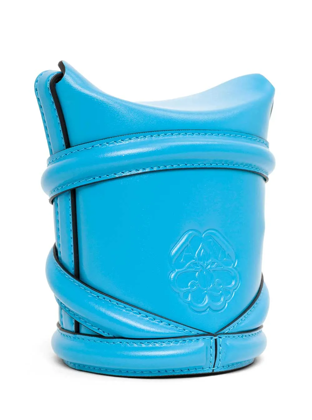 Alexander McQueen Logo Embossed The Mini Curve Bucket Bag
