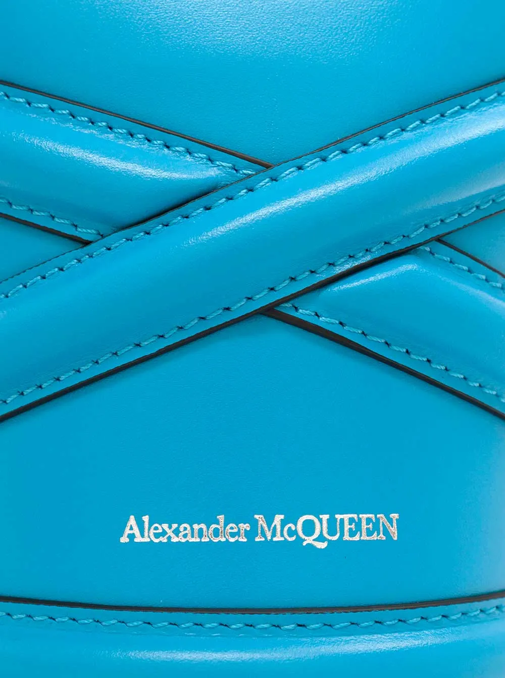 Alexander McQueen Logo Embossed The Mini Curve Bucket Bag