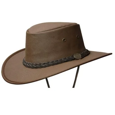 Barmah 1054 BR Brown Drover Allover Canvas Hat