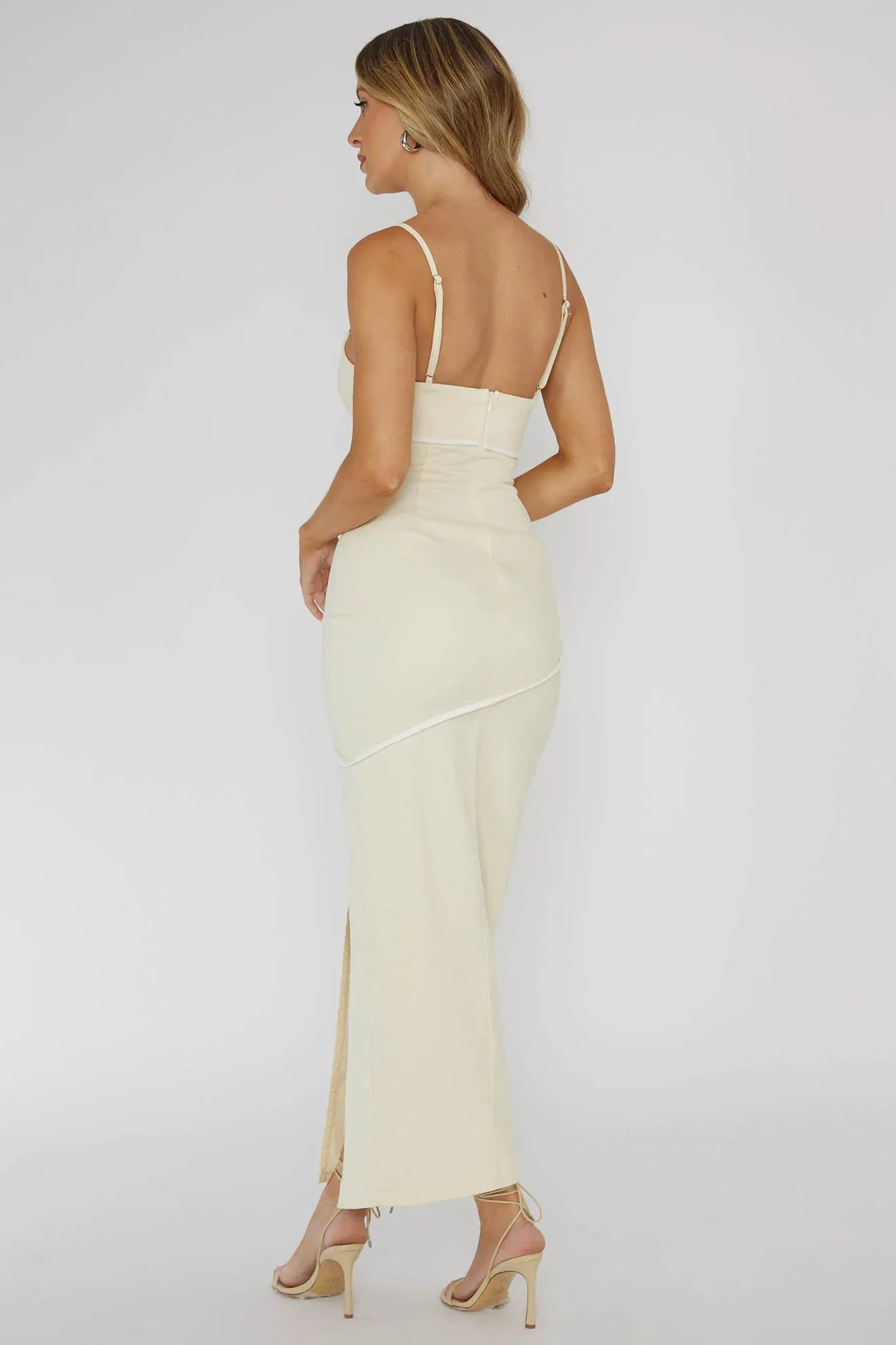 Blair Piping Trim Midi Dress Butter