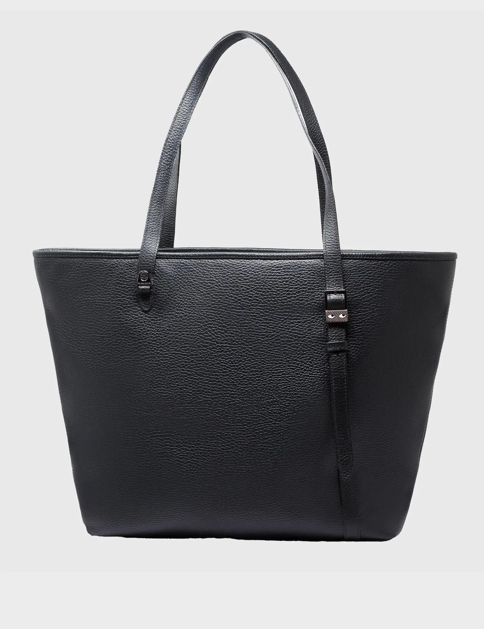 Bruno Black Leather Tote Bag - Eye Love New York Embroidery