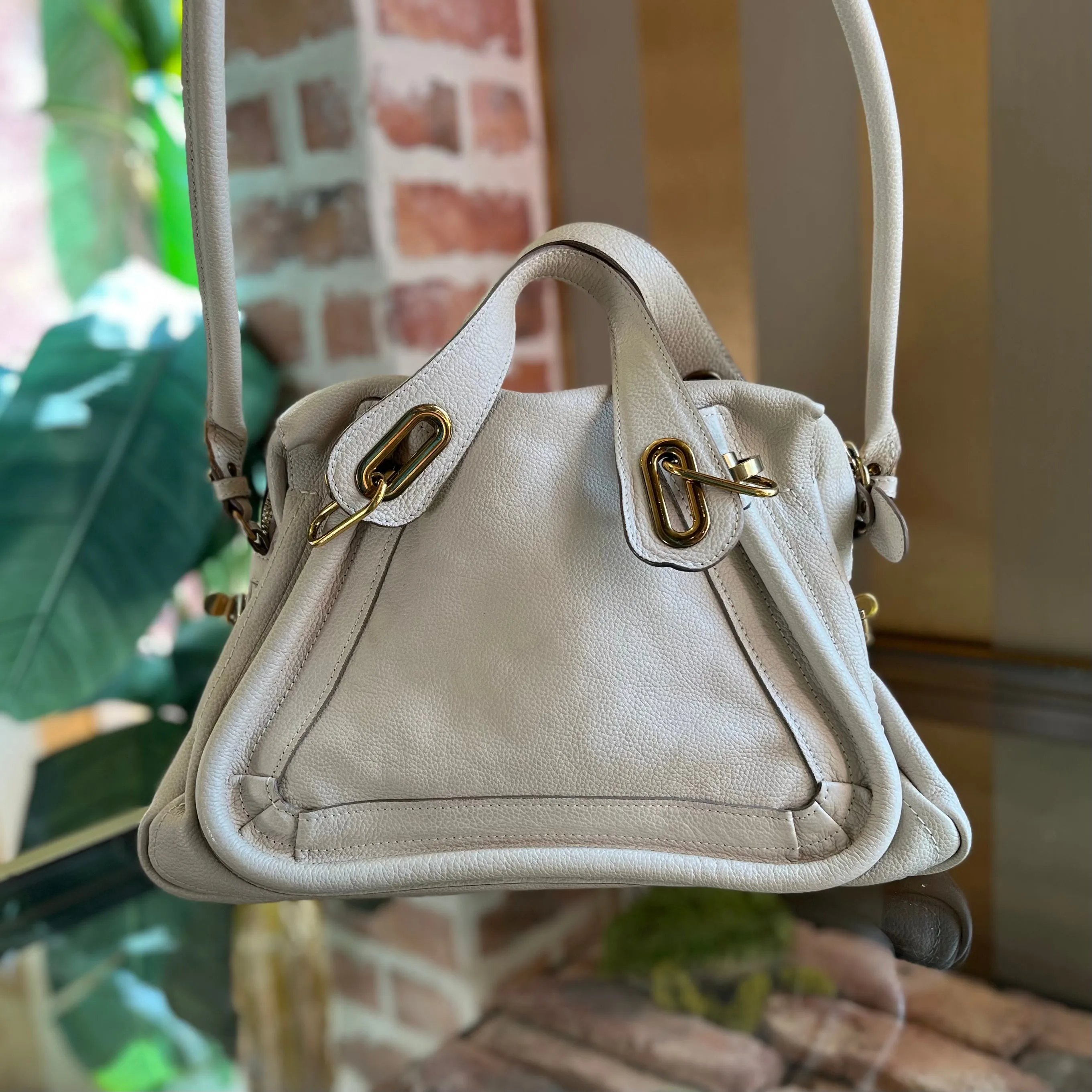 CHLOE Partay Medium Pebbled Leather Shoulder Bag