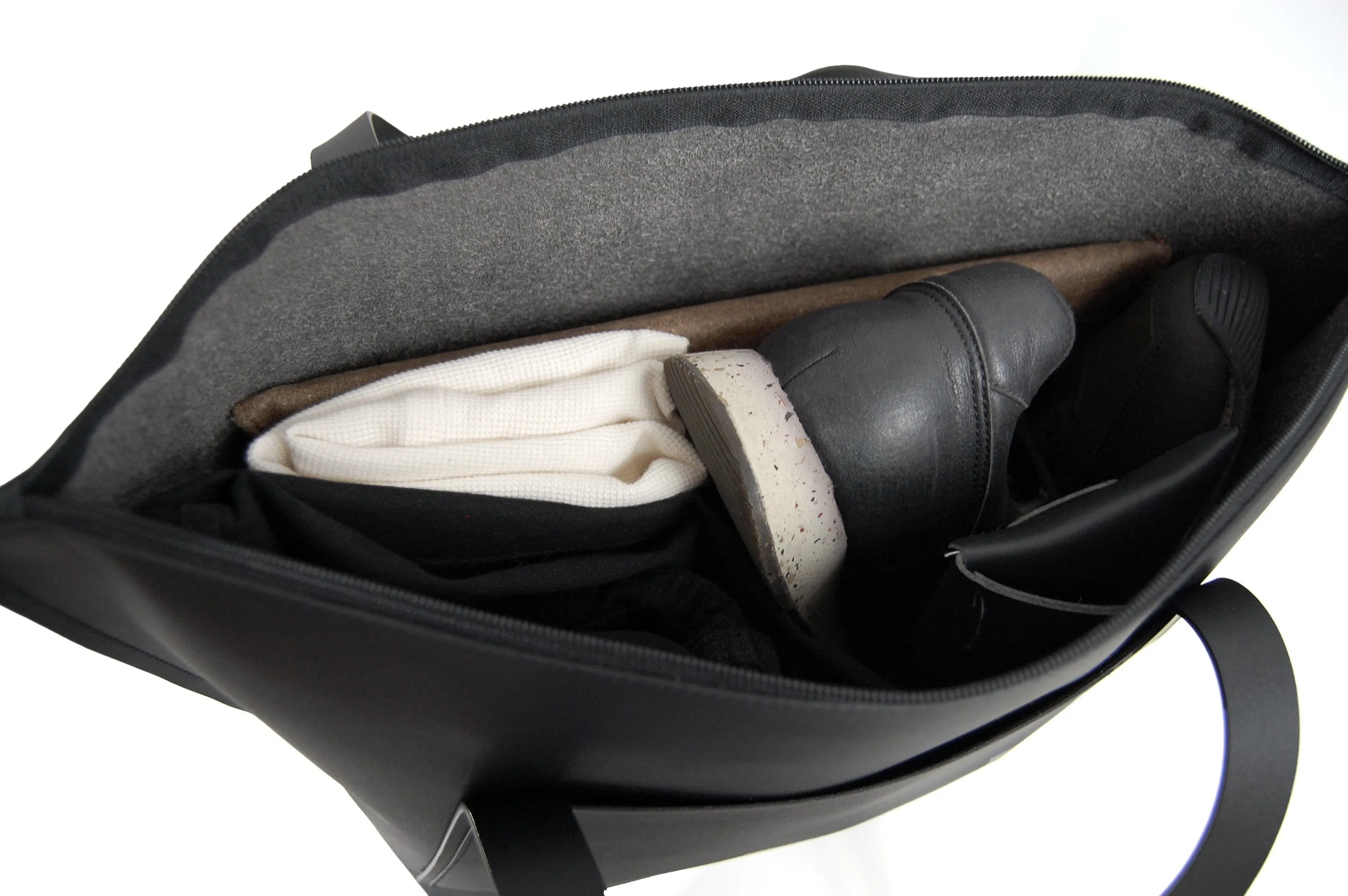 City Shopper Vegan Corn Leather Tote Bag | Black