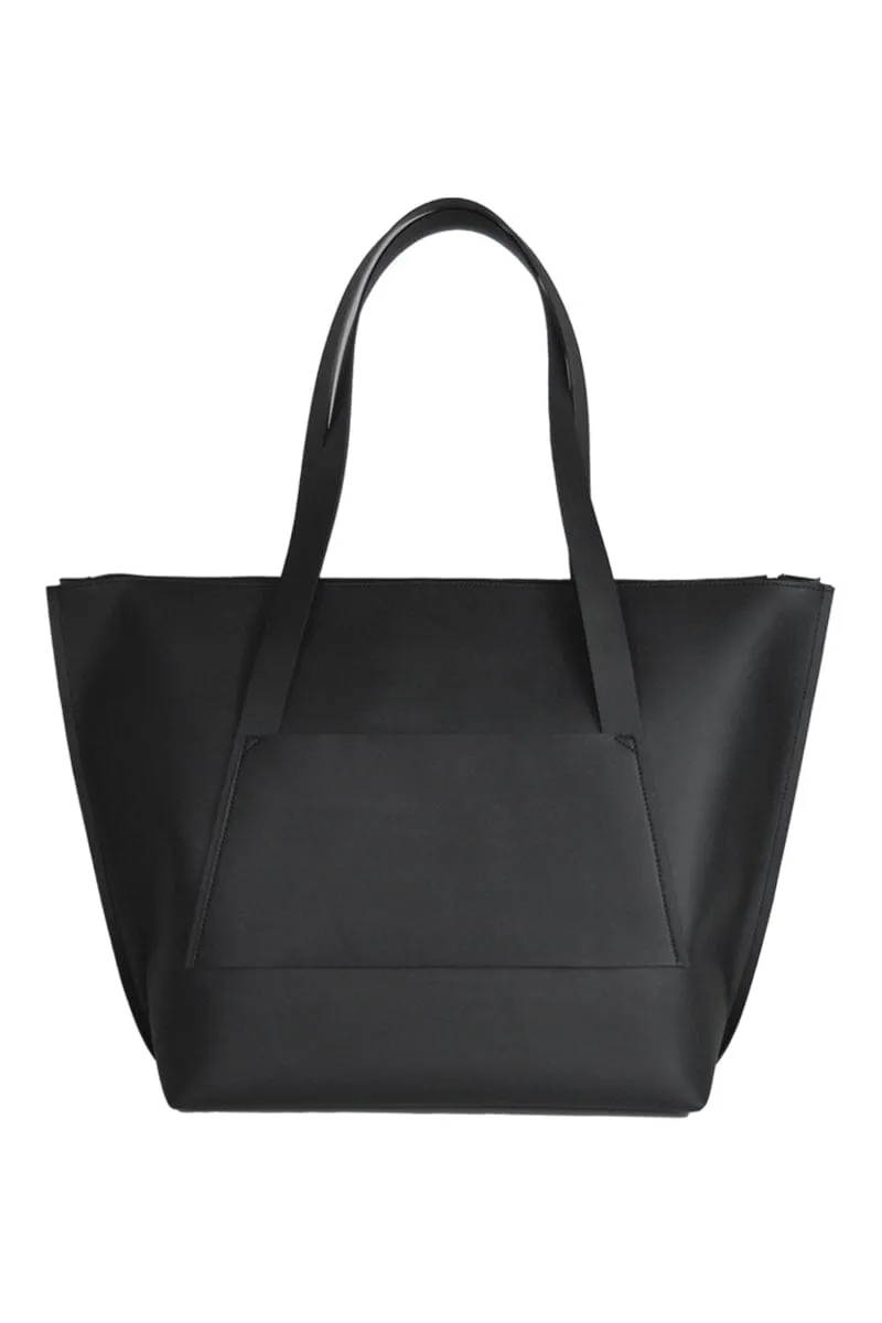 City Shopper Vegan Corn Leather Tote Bag | Black