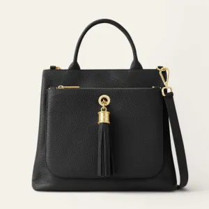 Dahlia Tote | Black with Gold hardware