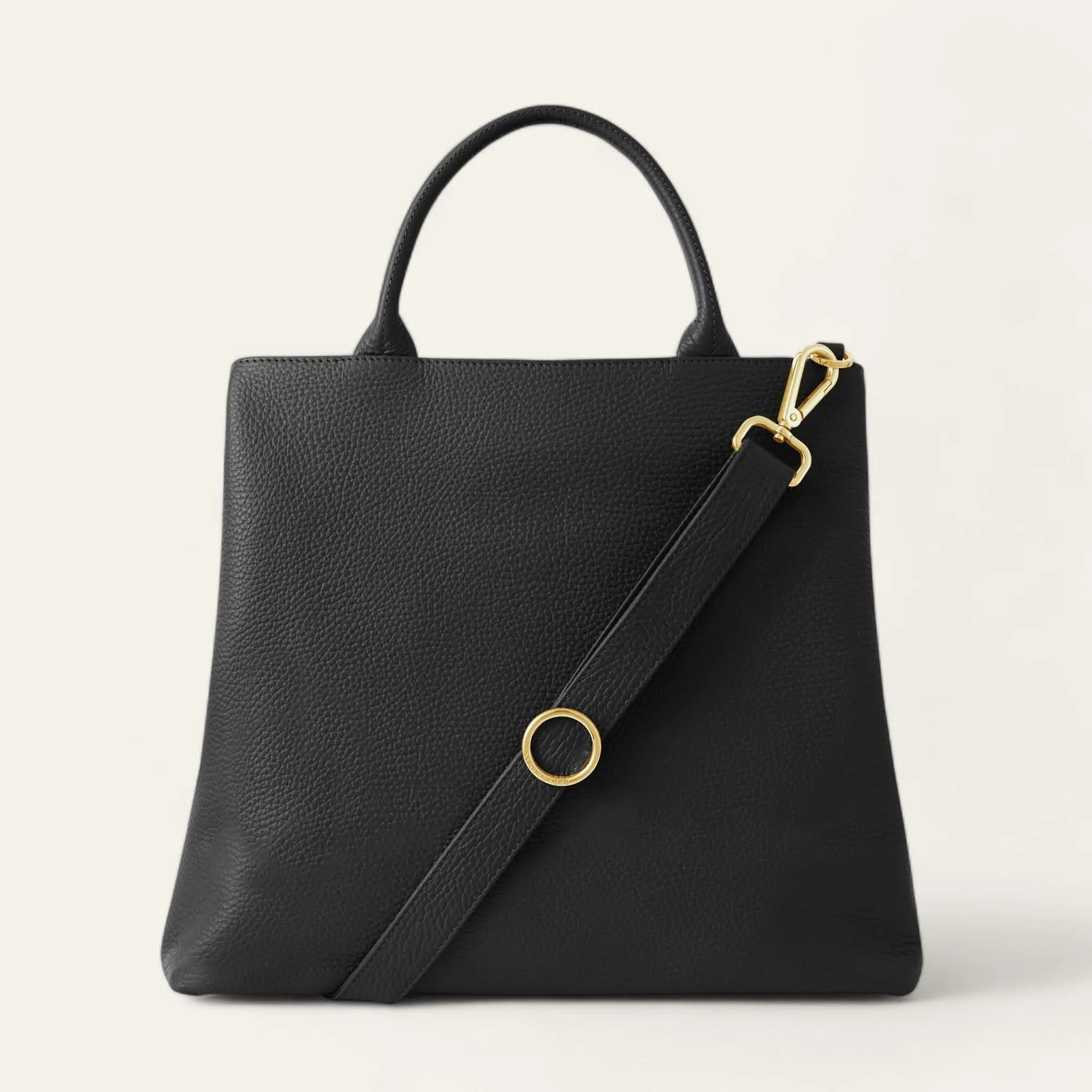 Dahlia Tote | Black with Gold hardware