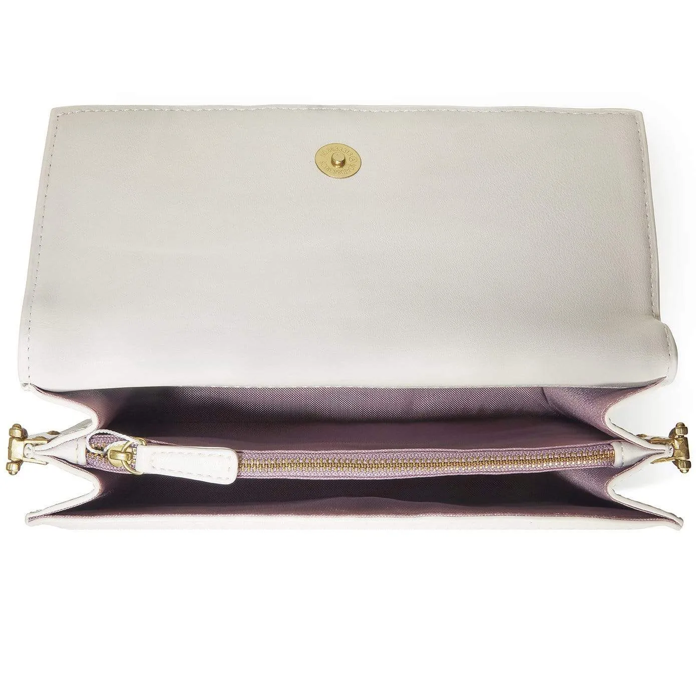 Daisy Vegan Leather Shoulder & Crossbody Bag | White