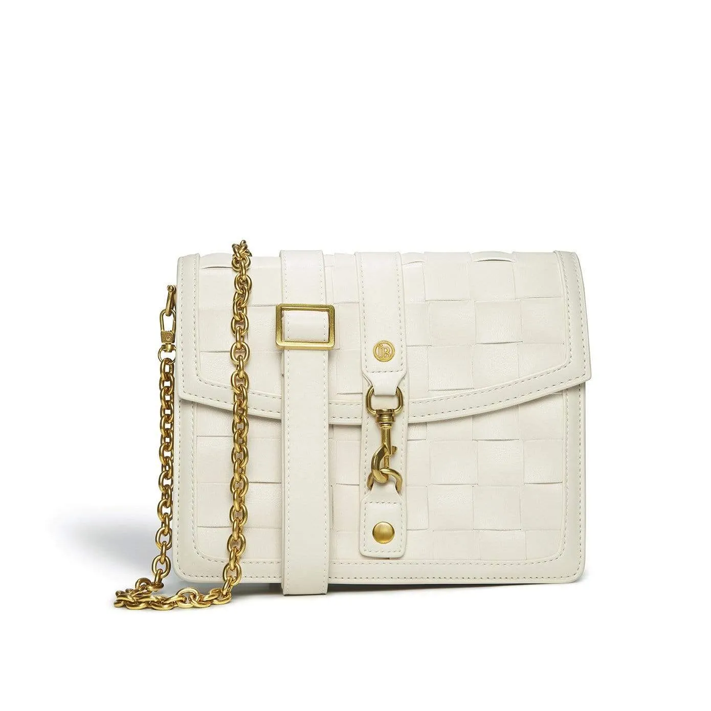Daisy Vegan Leather Shoulder & Crossbody Bag | White