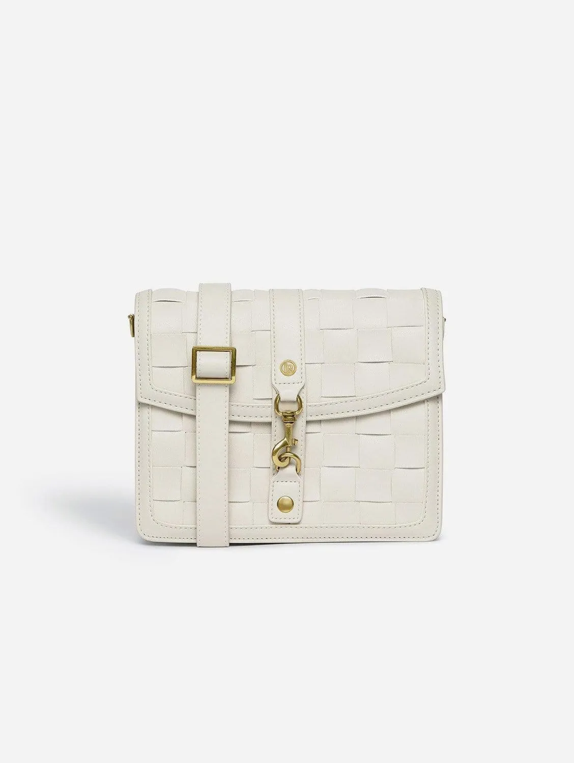 Daisy Vegan Leather Shoulder & Crossbody Bag | White