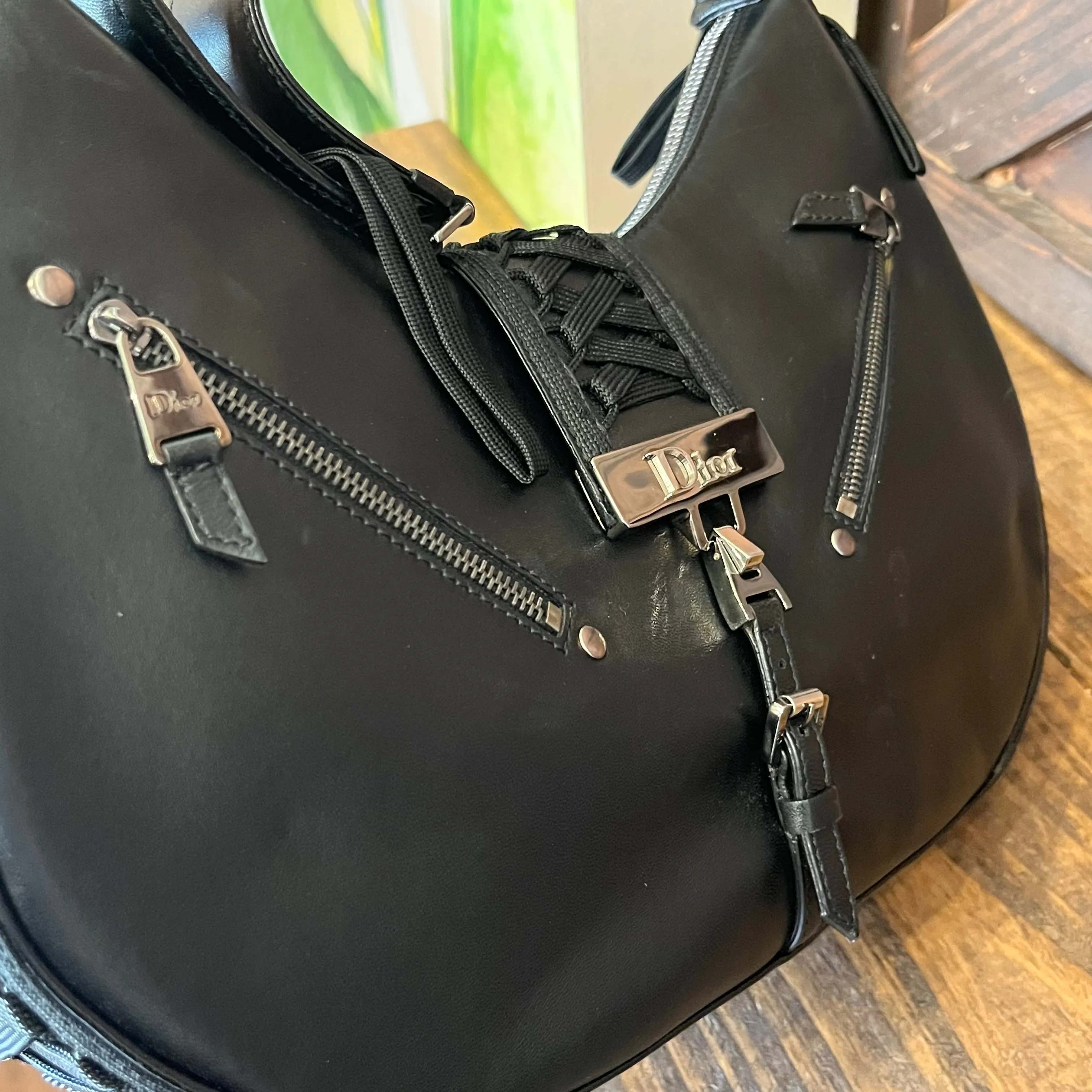DIOR "Admit It" Corset Leather Shoulder Bag