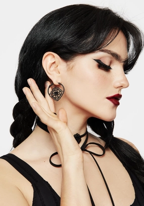 Elaine Ornate Hoop Earrings