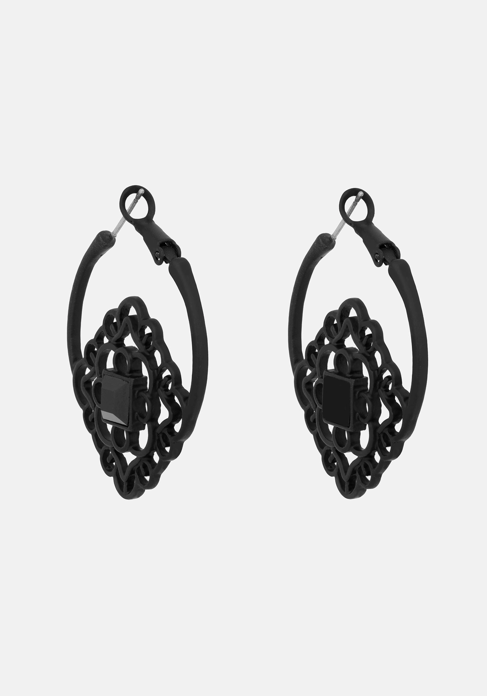 Elaine Ornate Hoop Earrings