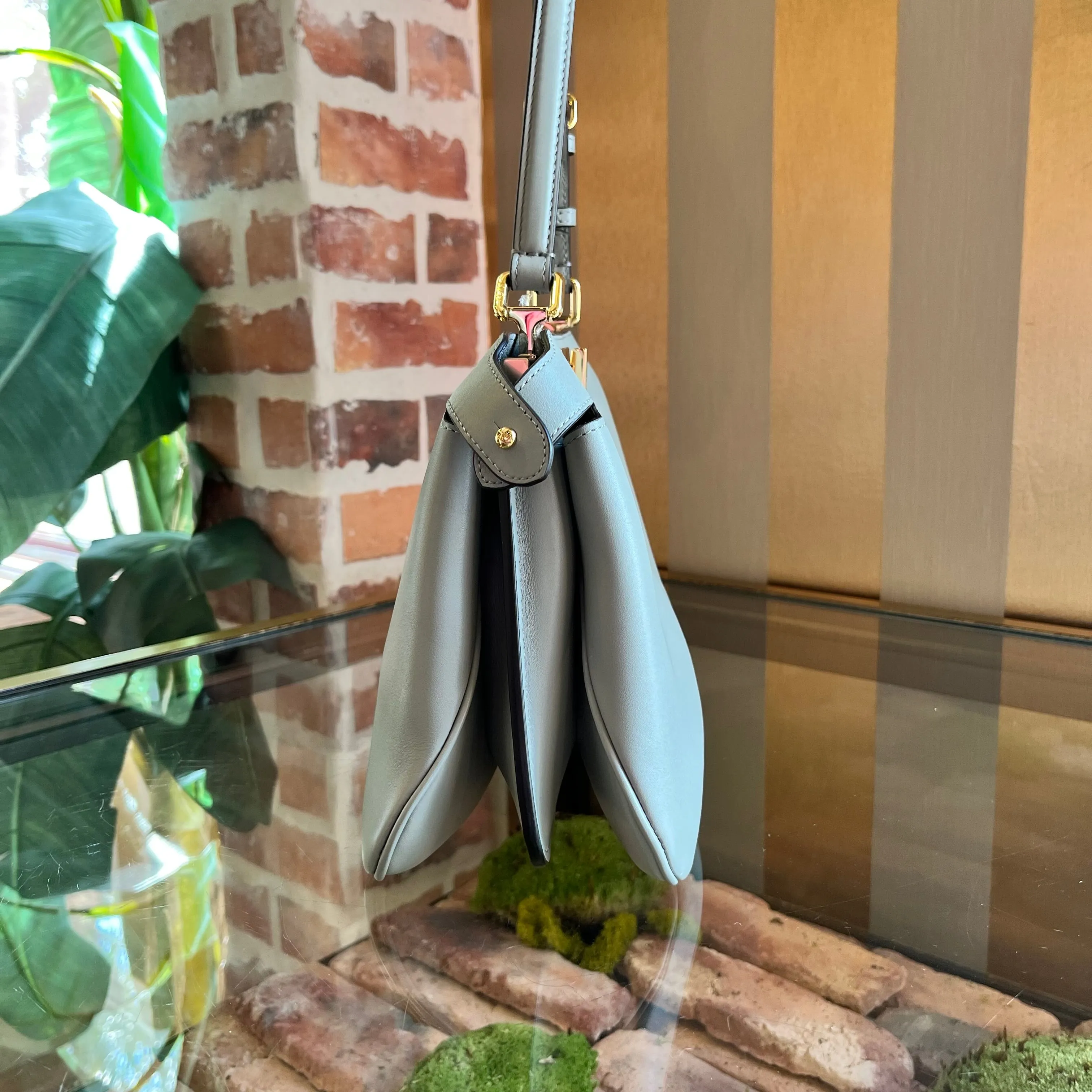 FENDI Peekaboo Small Soft Calfskin Tote Bag