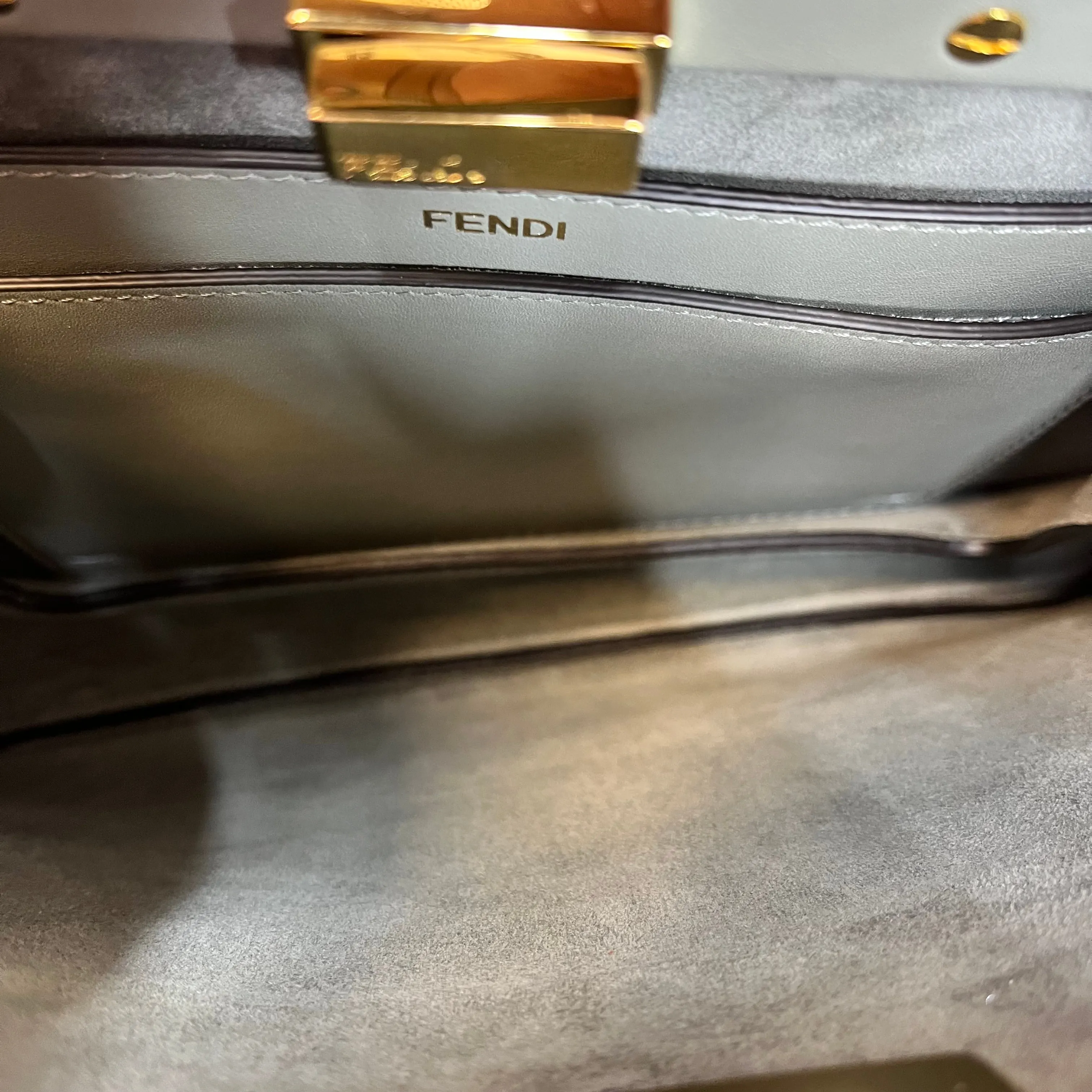 FENDI Peekaboo Small Soft Calfskin Tote Bag