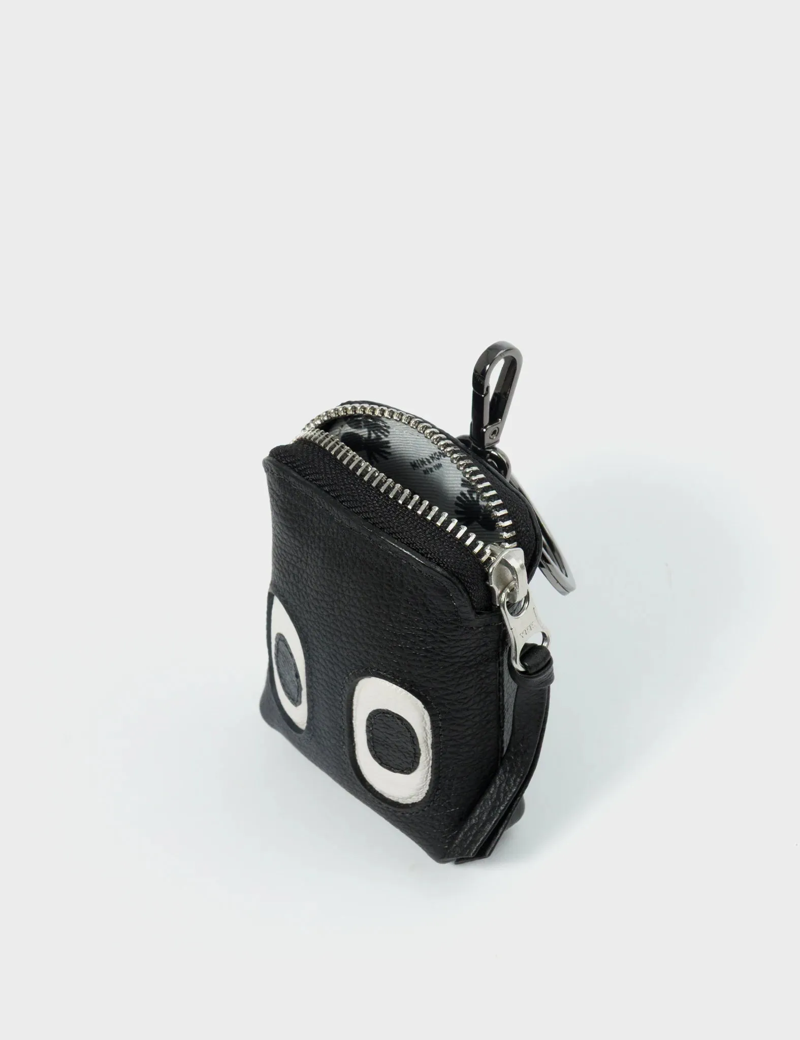 Florence Pouch Charm - Black Leather Keychain Look Up 👀