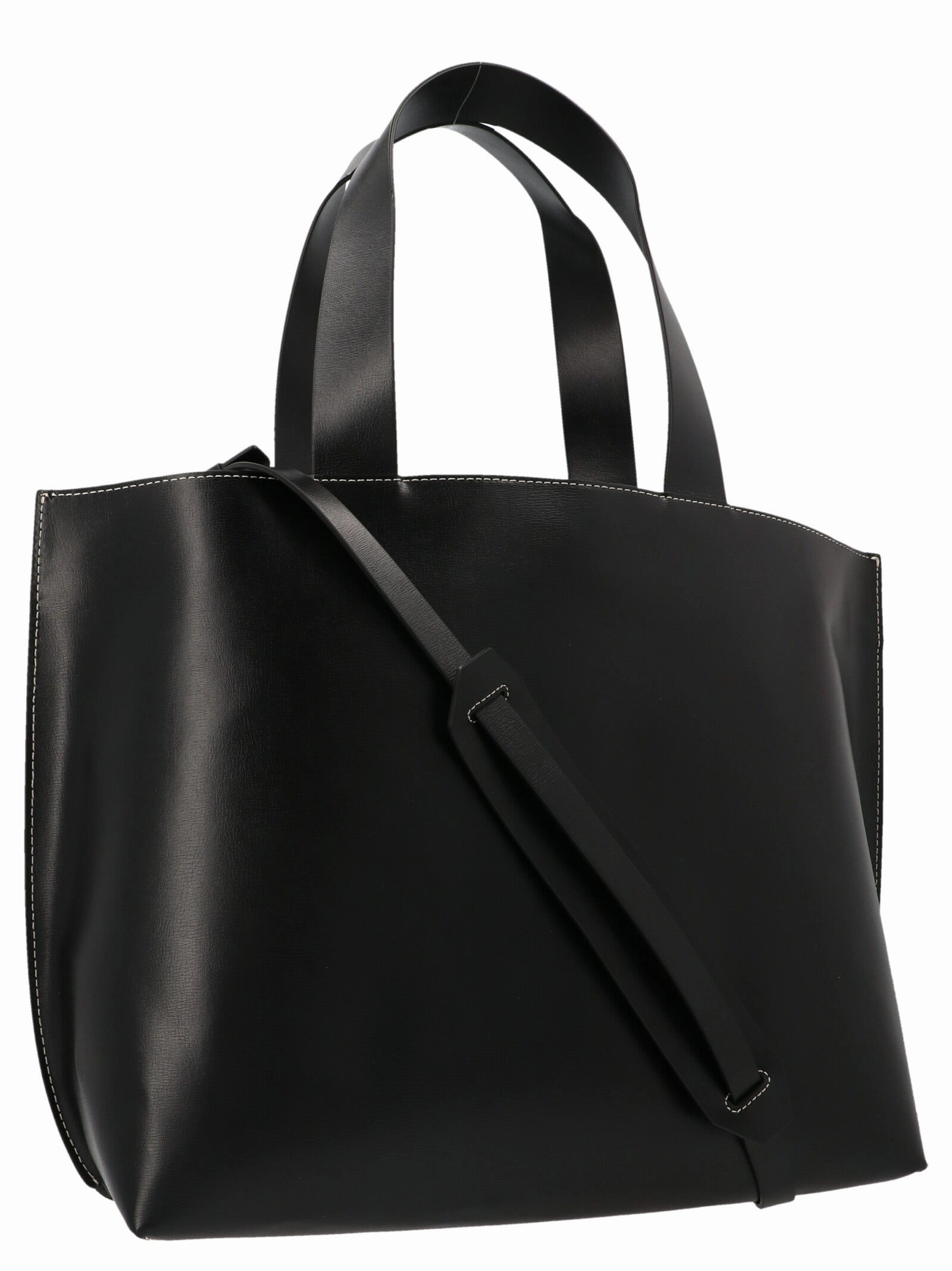 Ganni Logo Embossed Tote Bag