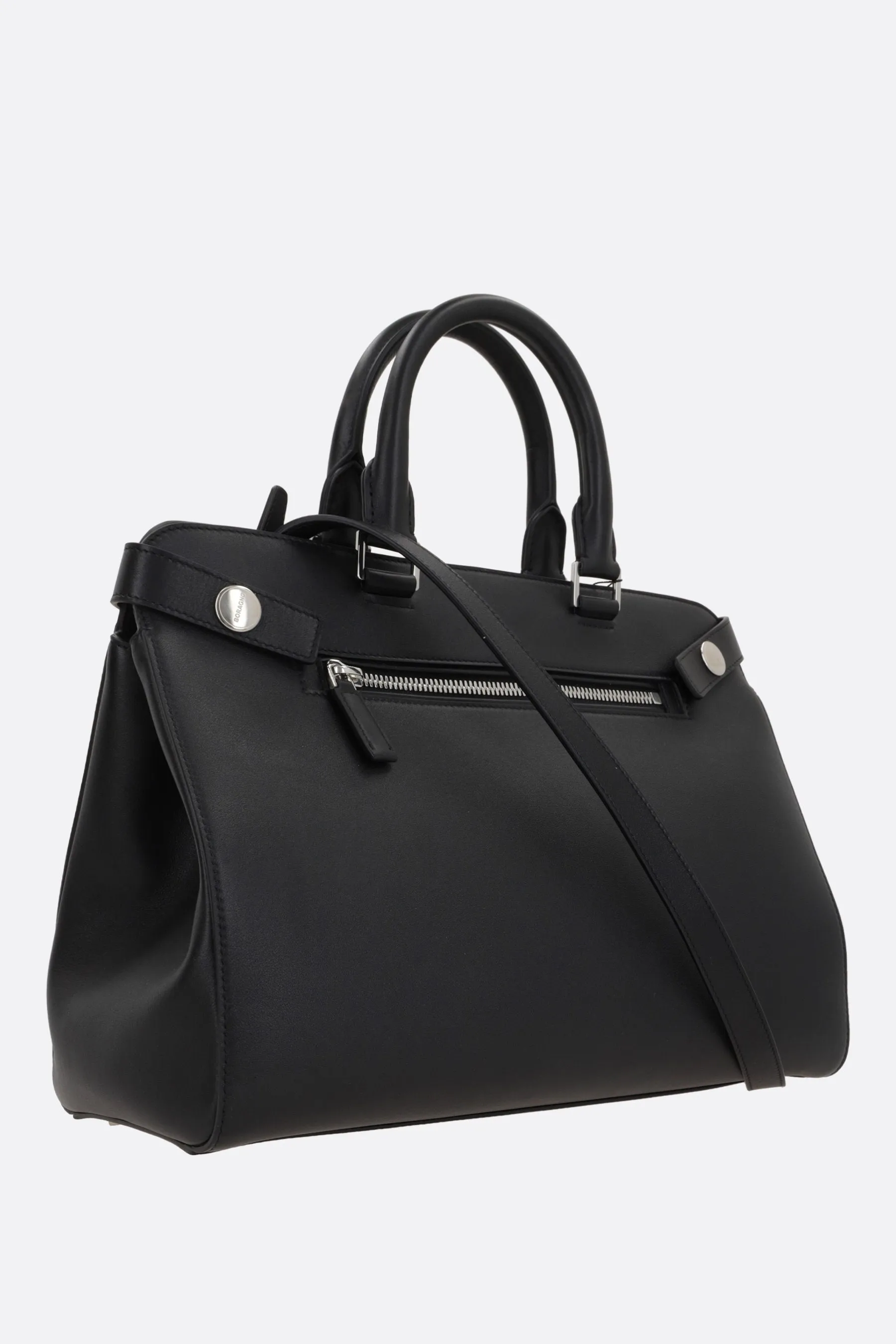Gem large tote bag in smooth leather