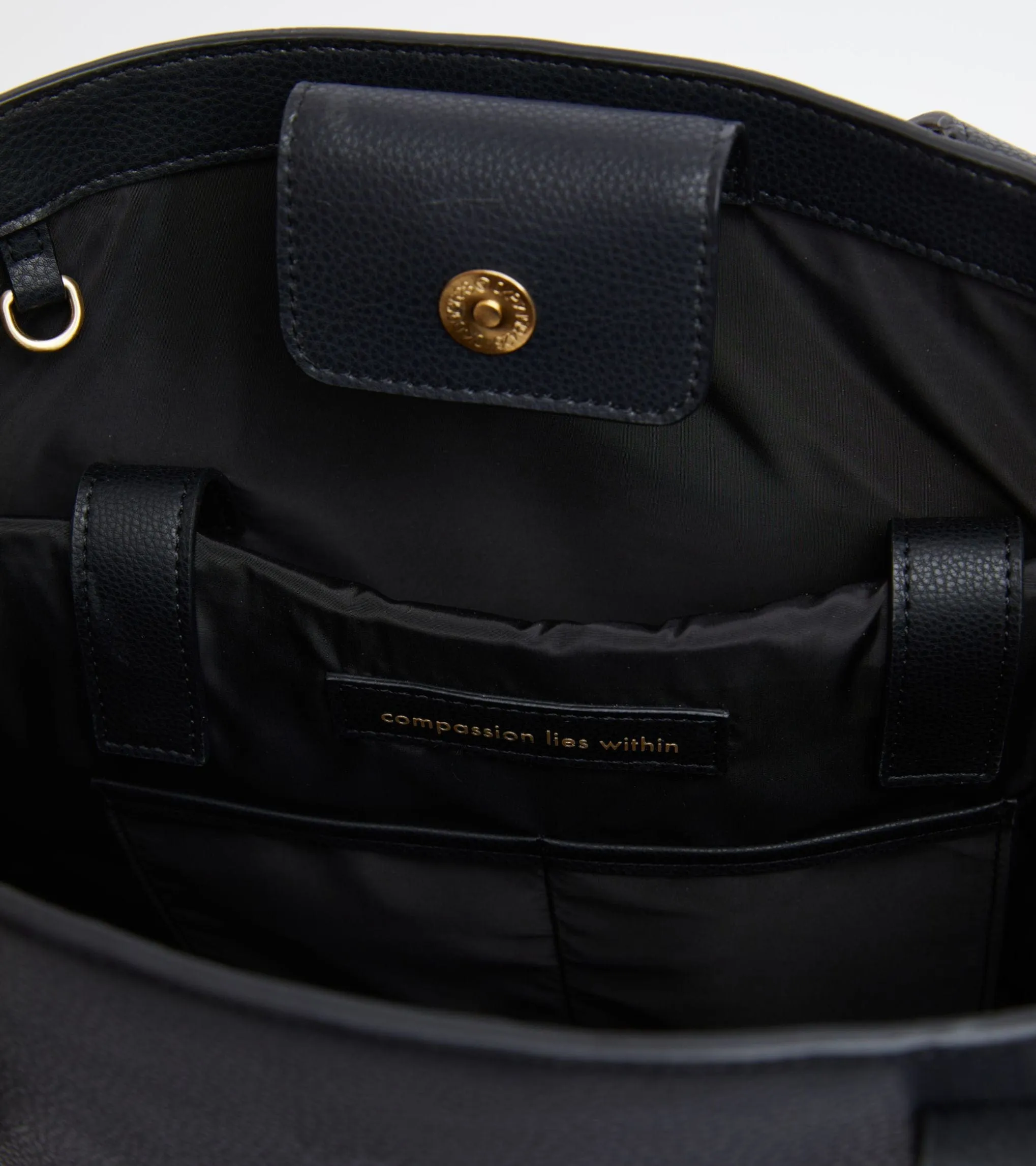 Honor Vegan Bio-Based Bamboo Leather Tote Bag | Black