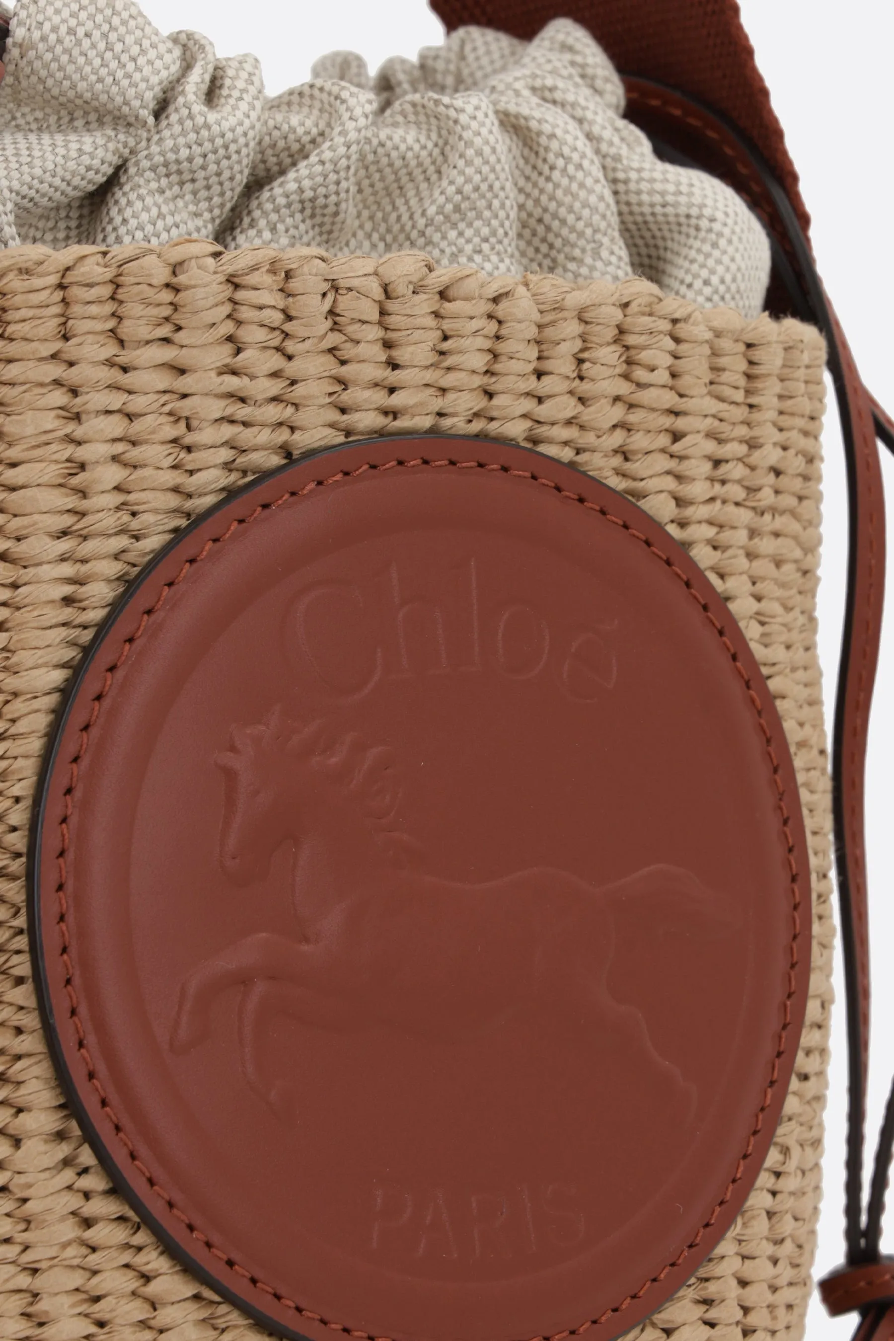 Horse Medal small bucket bag in fair-trade paper