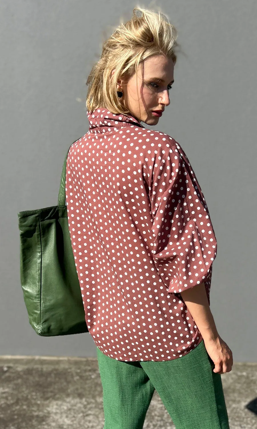 HOSS Leather  Parker Tote - Green