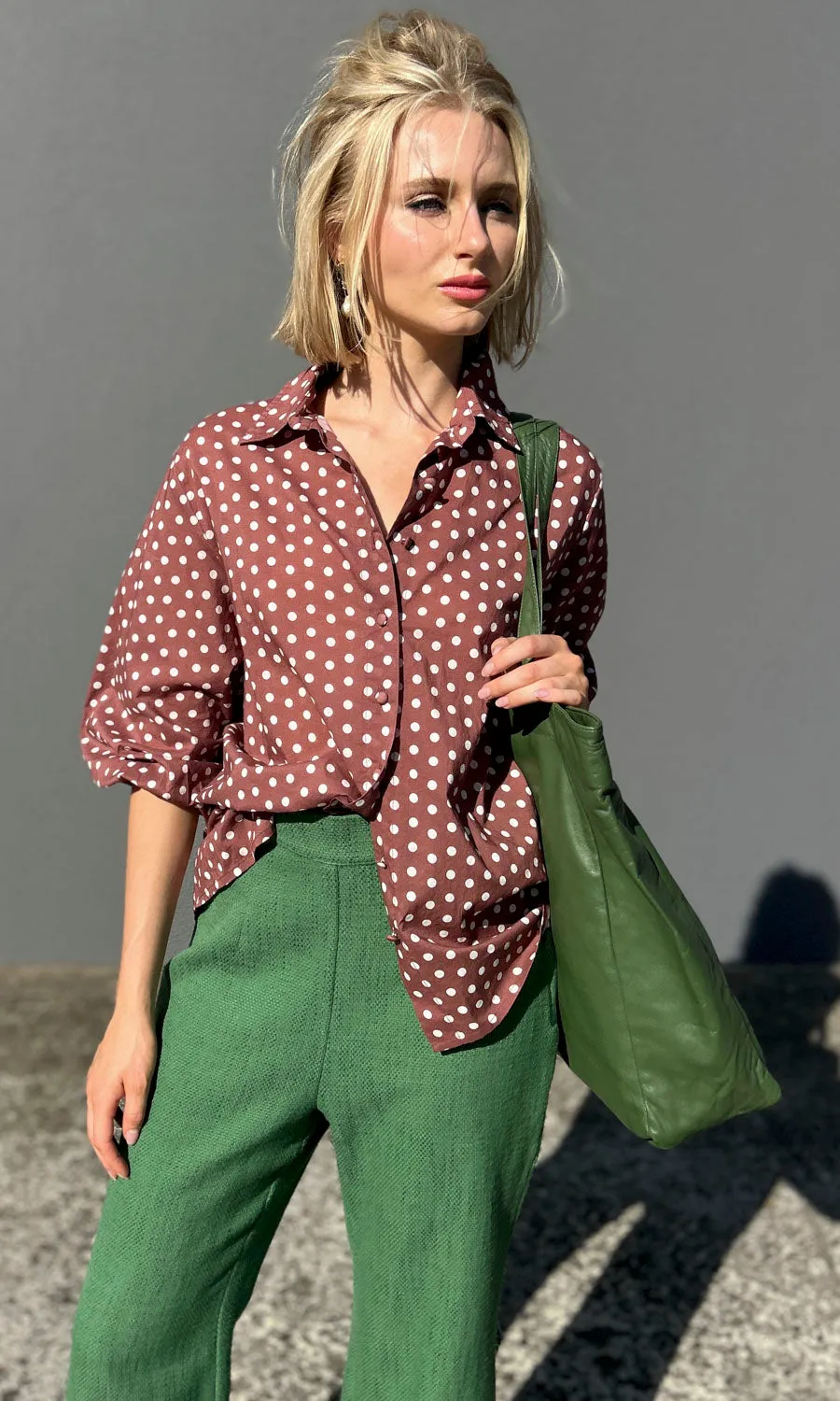 HOSS Leather  Parker Tote - Green