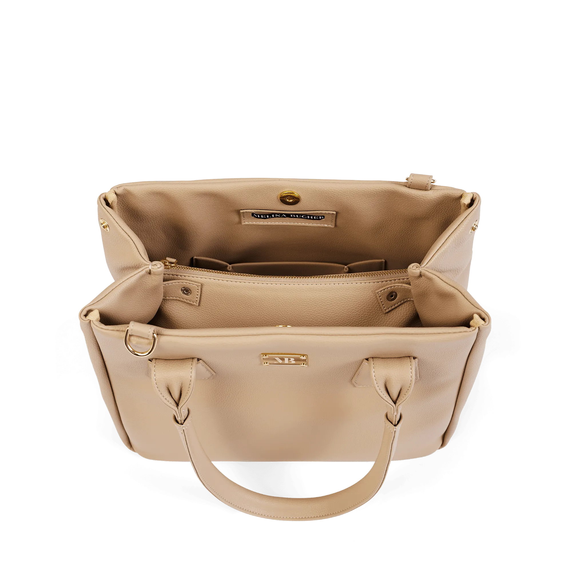 Indy Vegan Leather Tote Bag | Beige