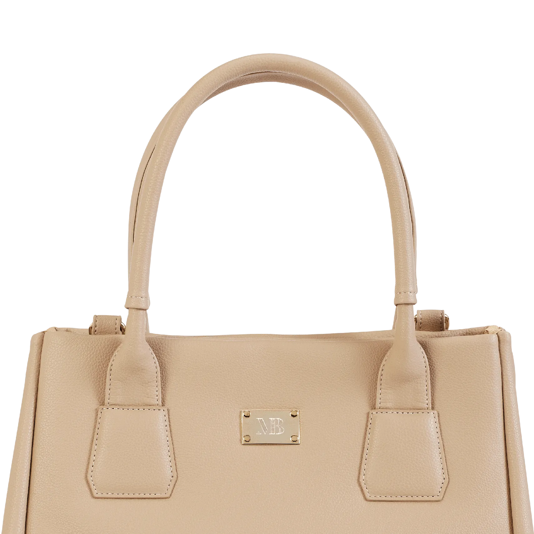Indy Vegan Leather Tote Bag | Beige