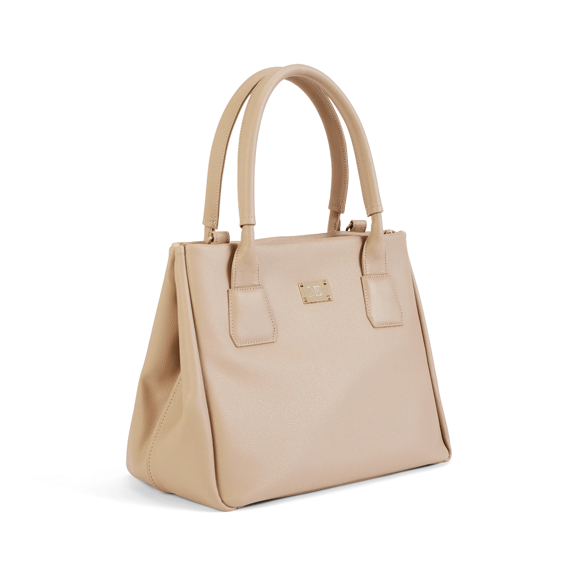 Indy Vegan Leather Tote Bag | Beige
