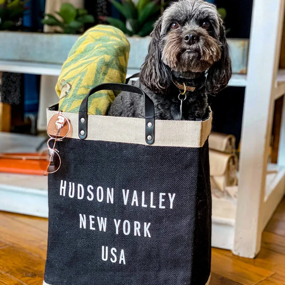 Market Bag in Black for L.A. MALIBU