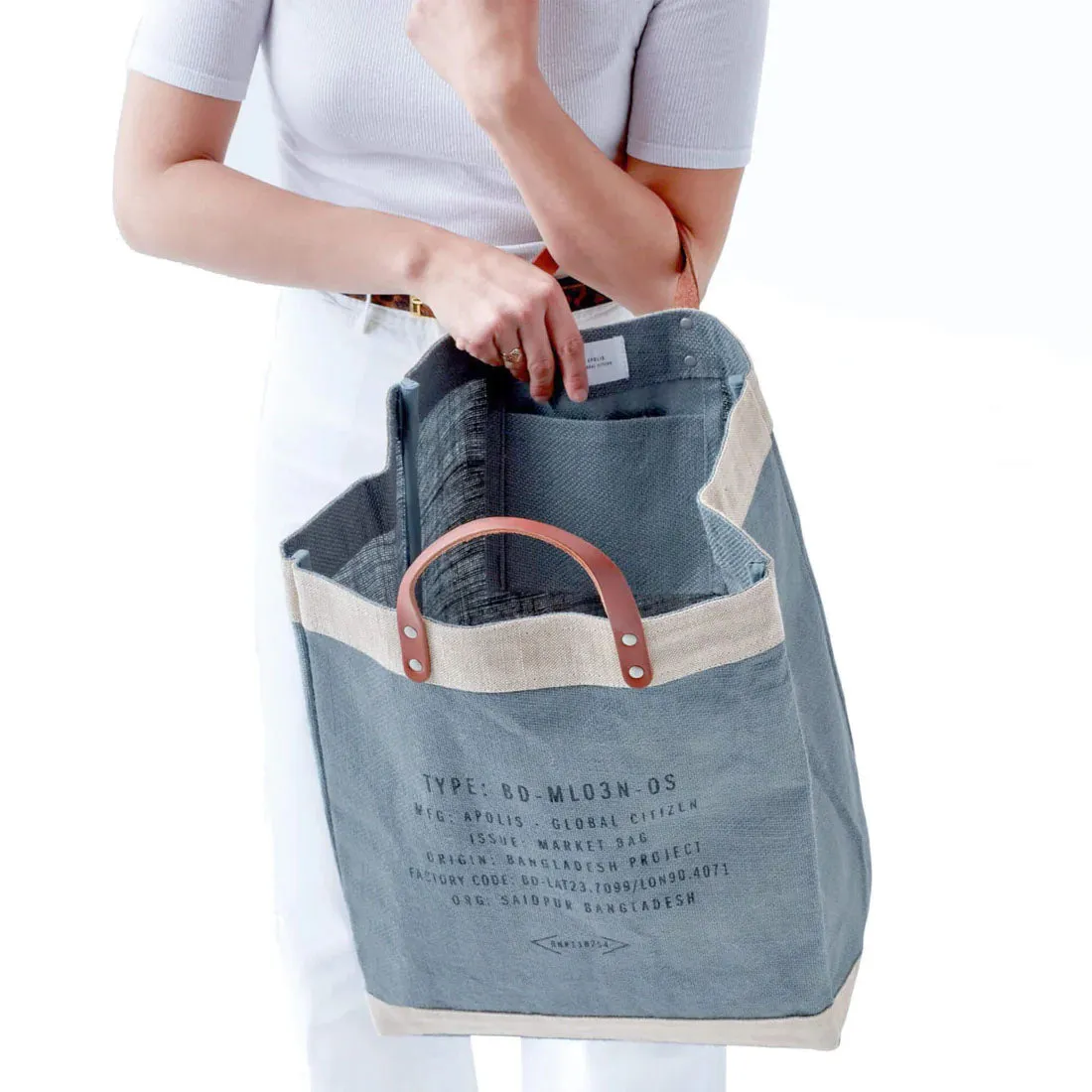 Market Bag in Cool Gray for L.A. PALISADES
