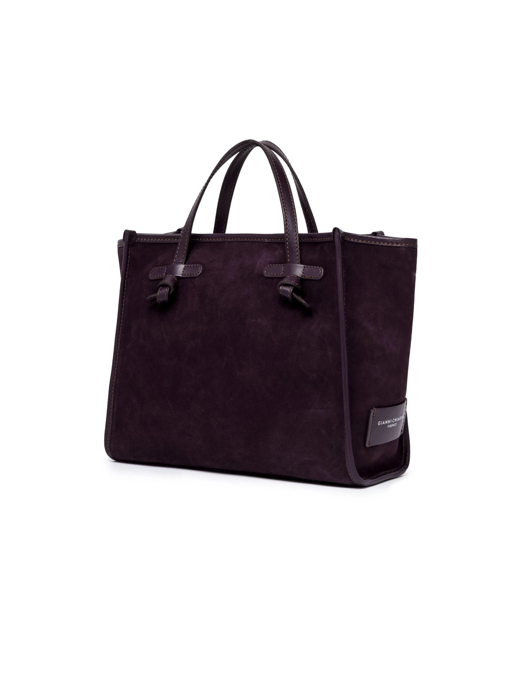 Miss Marcella 32 Plum Suede Handbag