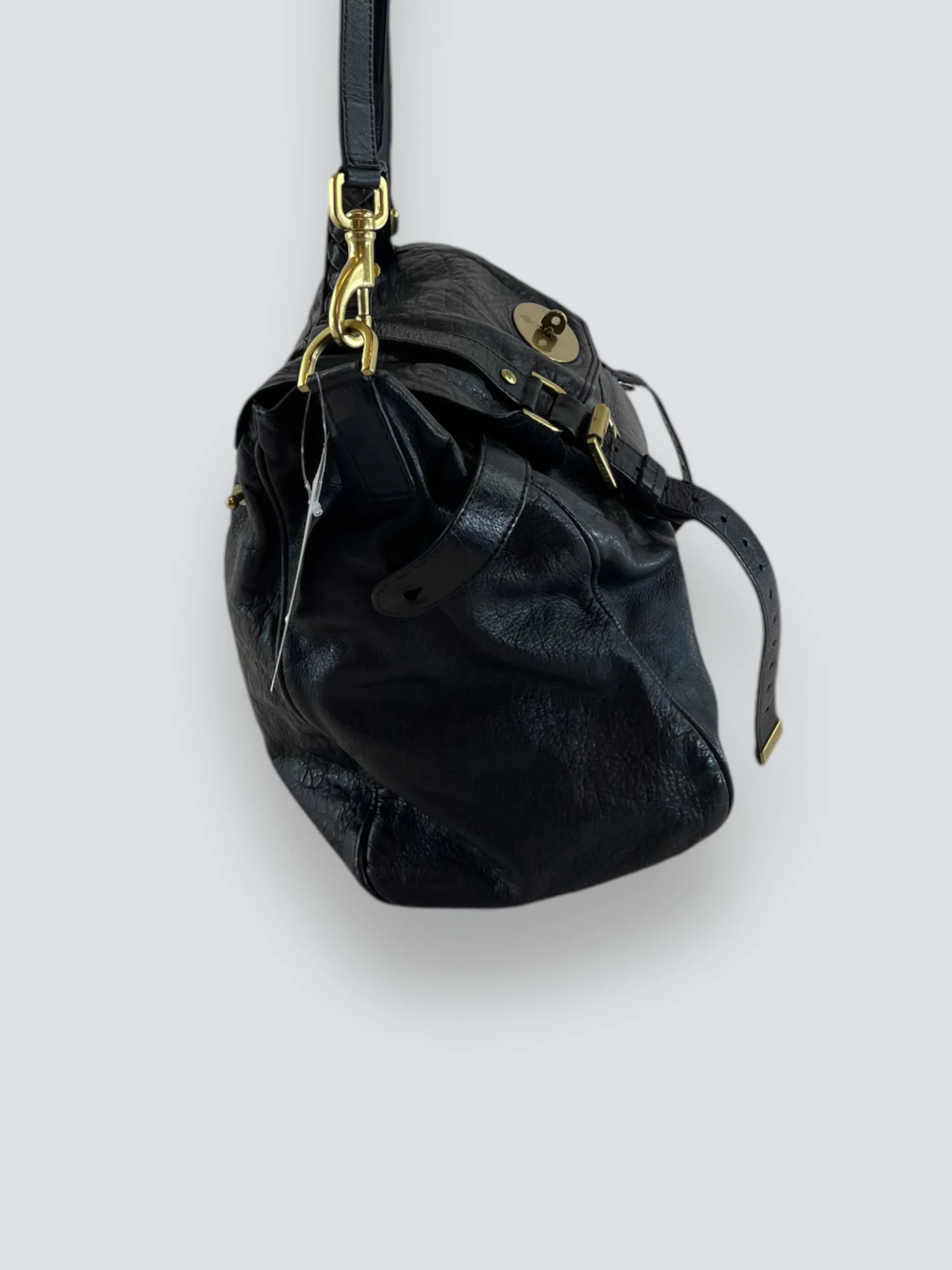 Mulberry Black Leather Alexa Satchel