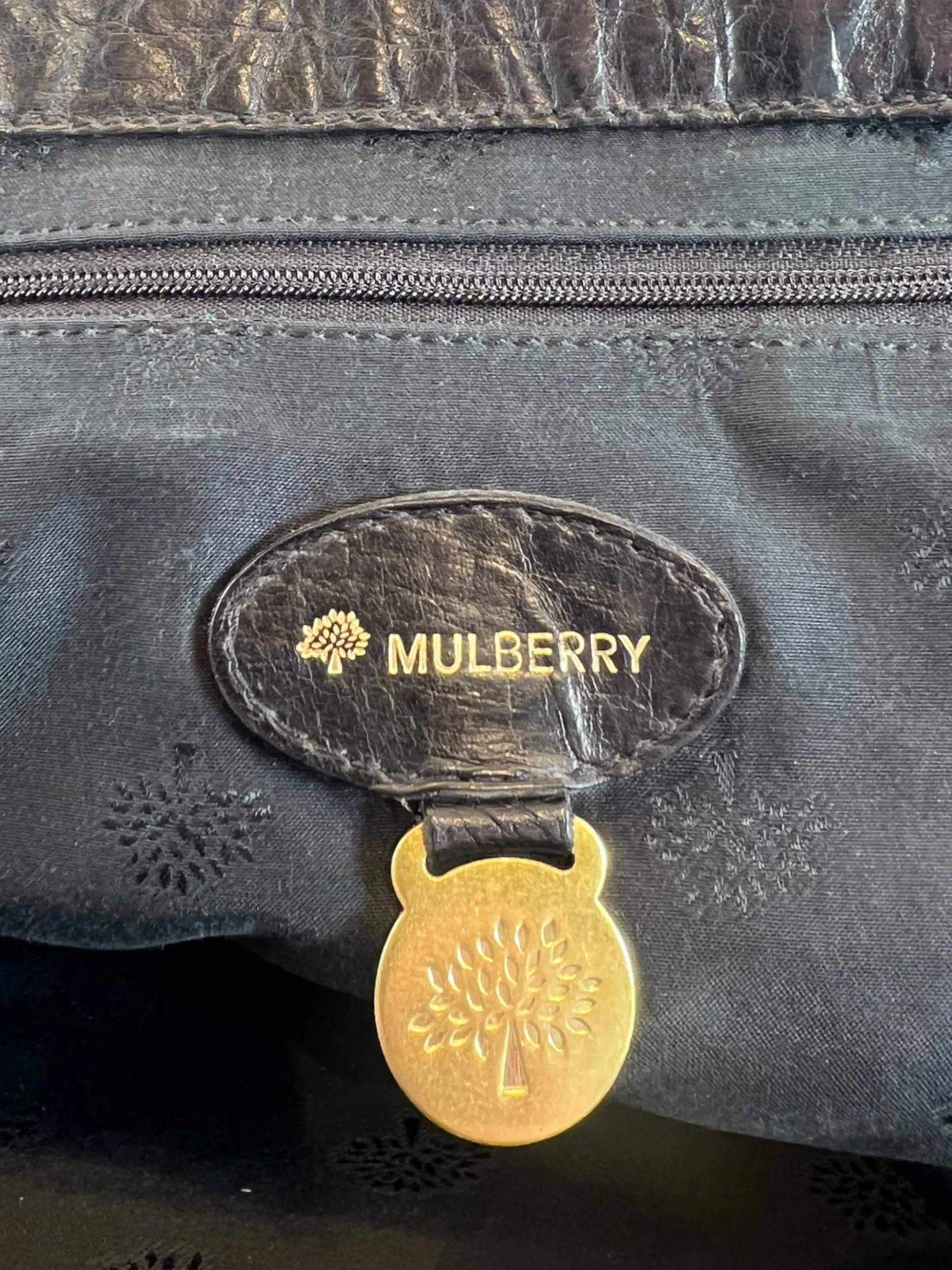 Mulberry Black Leather Alexa Satchel