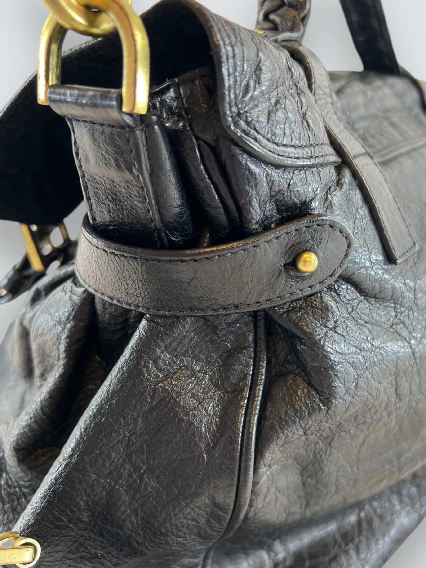 Mulberry Black Leather Alexa Satchel