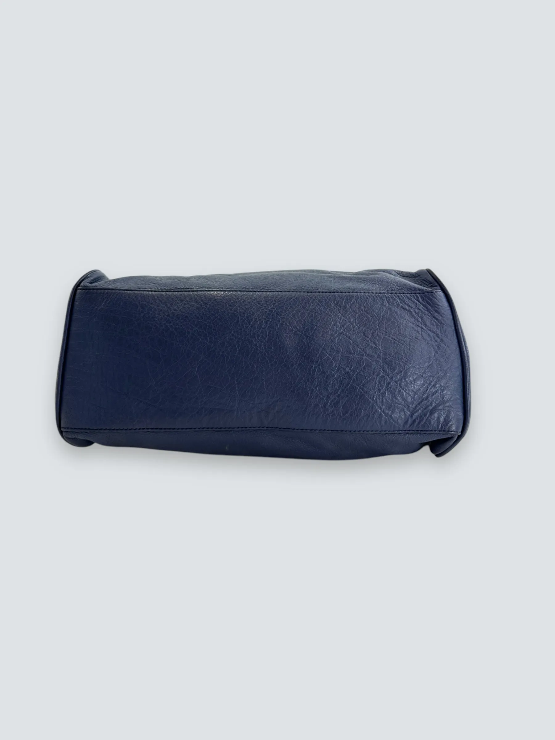 Mulberry Blue Leather Alexa Satchel