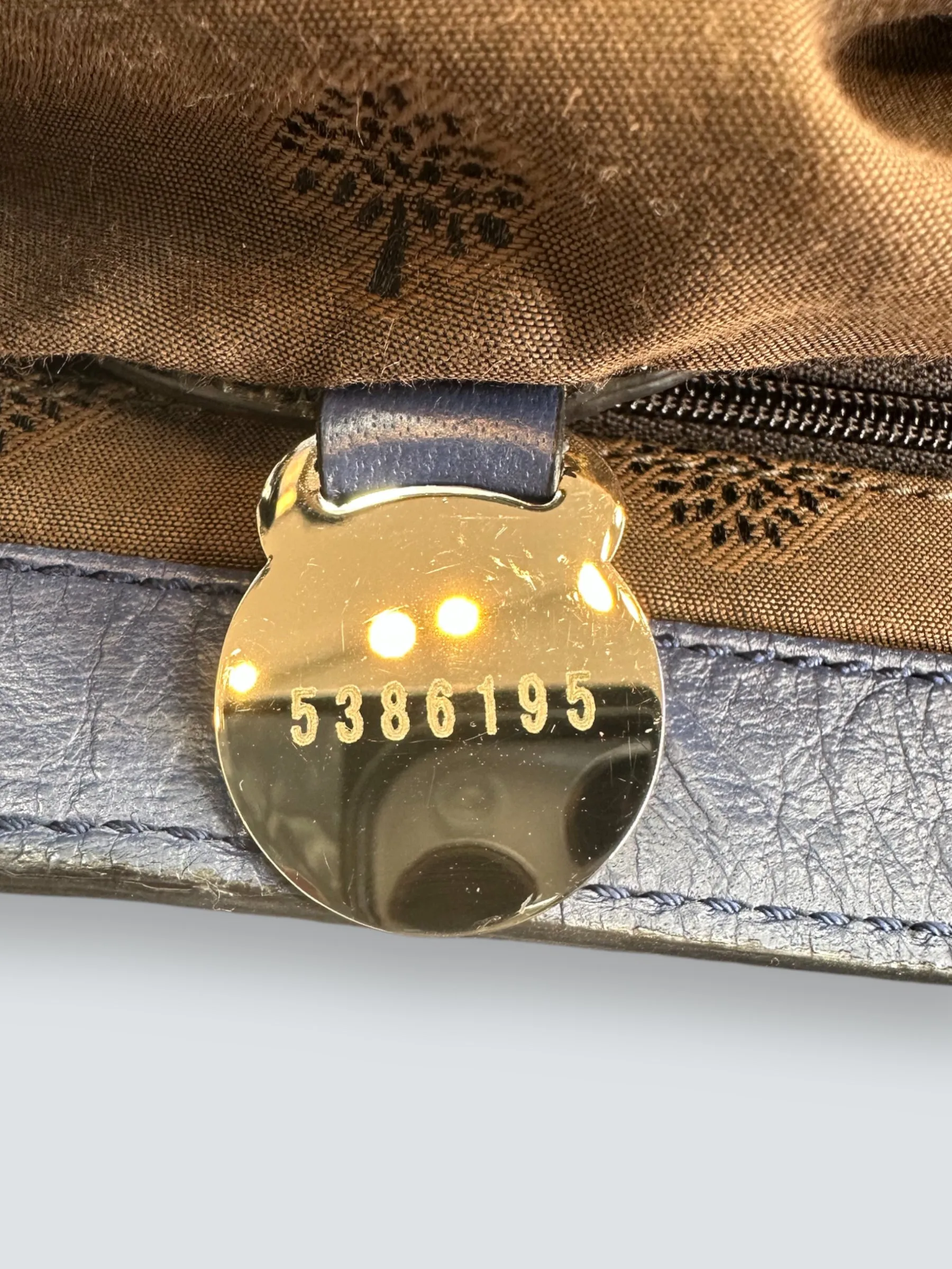 Mulberry Blue Leather Alexa Satchel