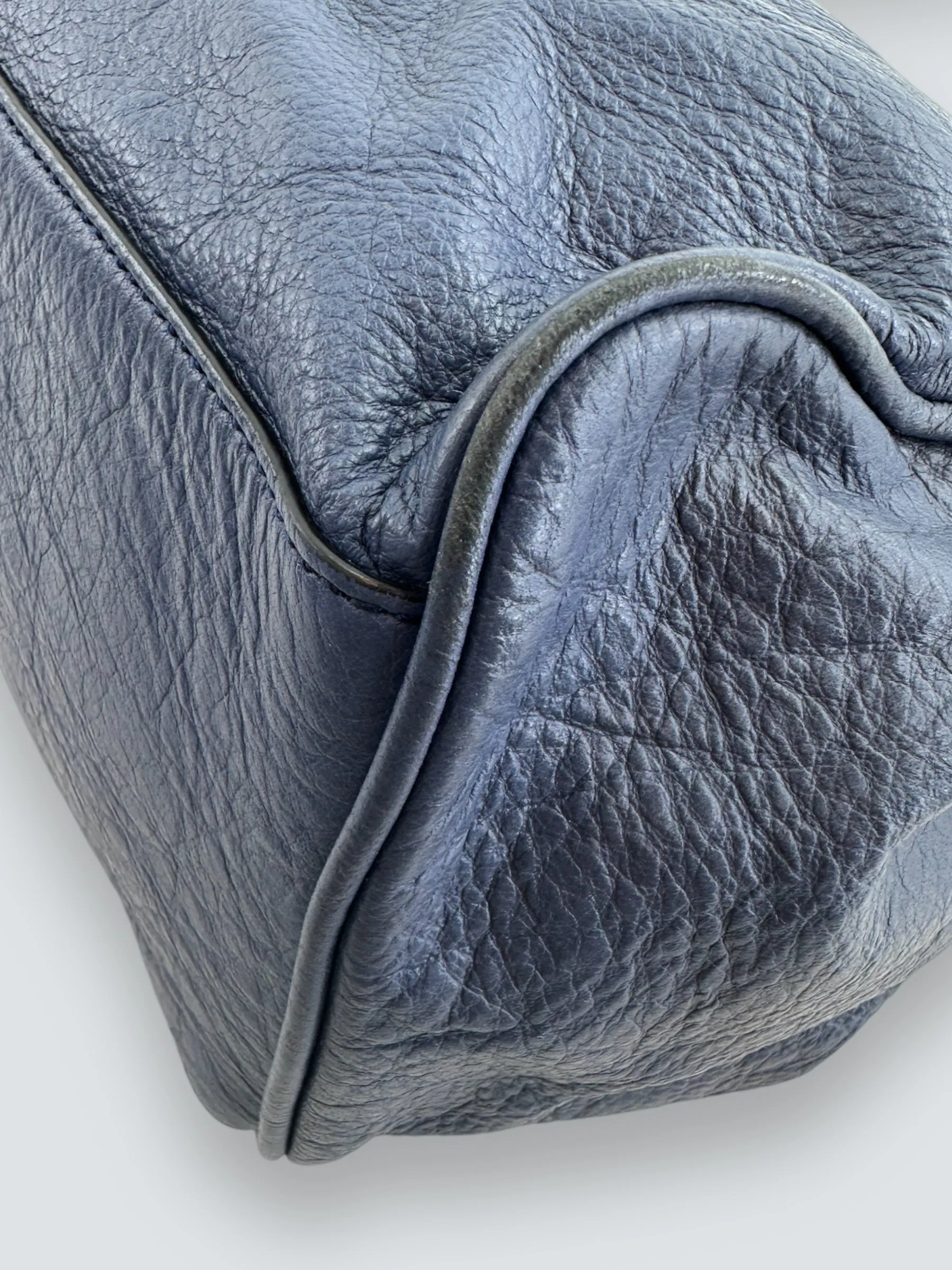 Mulberry Blue Leather Alexa Satchel