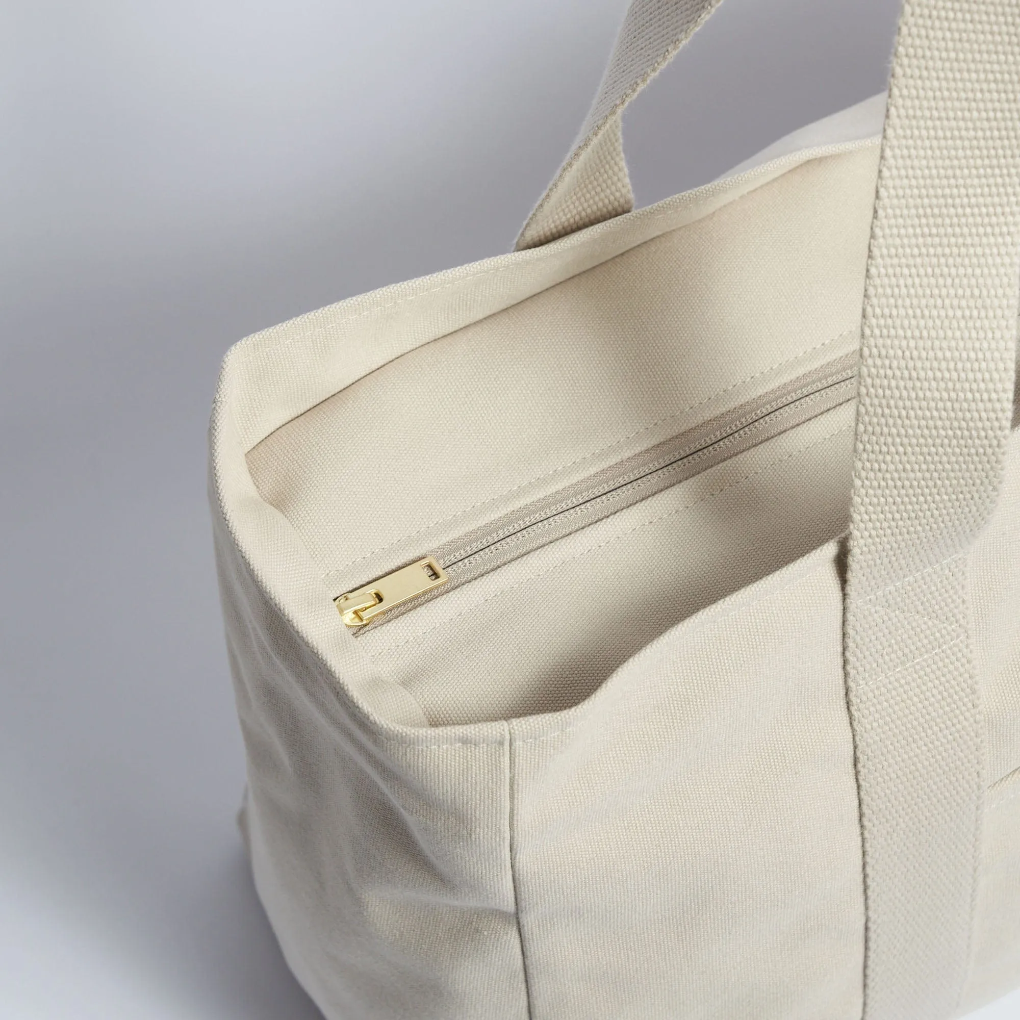Natural Cotton Canvas Yoga Tote | Sand