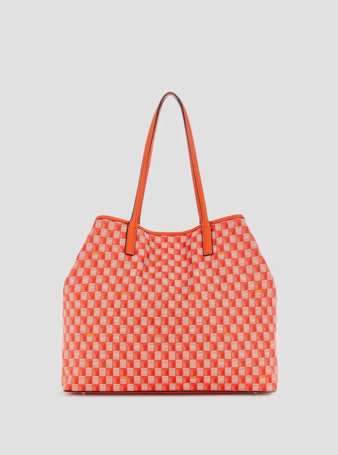 Orange Logo G Wave Large Tote Bag