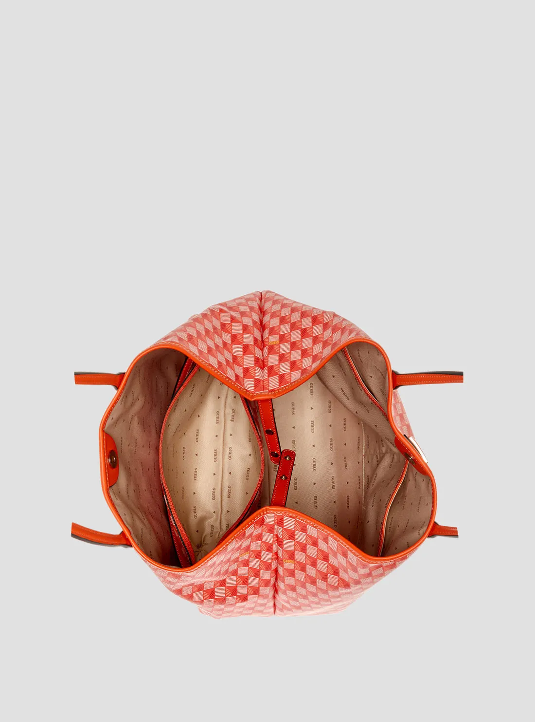 Orange Logo G Wave Large Tote Bag