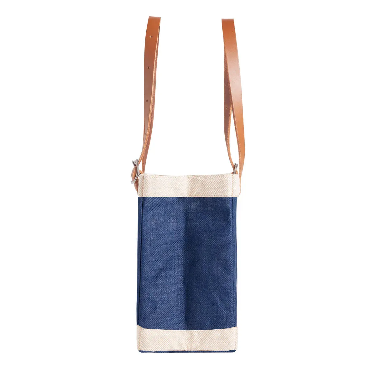 Petite Market Bag in Navy with Adjustable Handle Alphabet Collection
