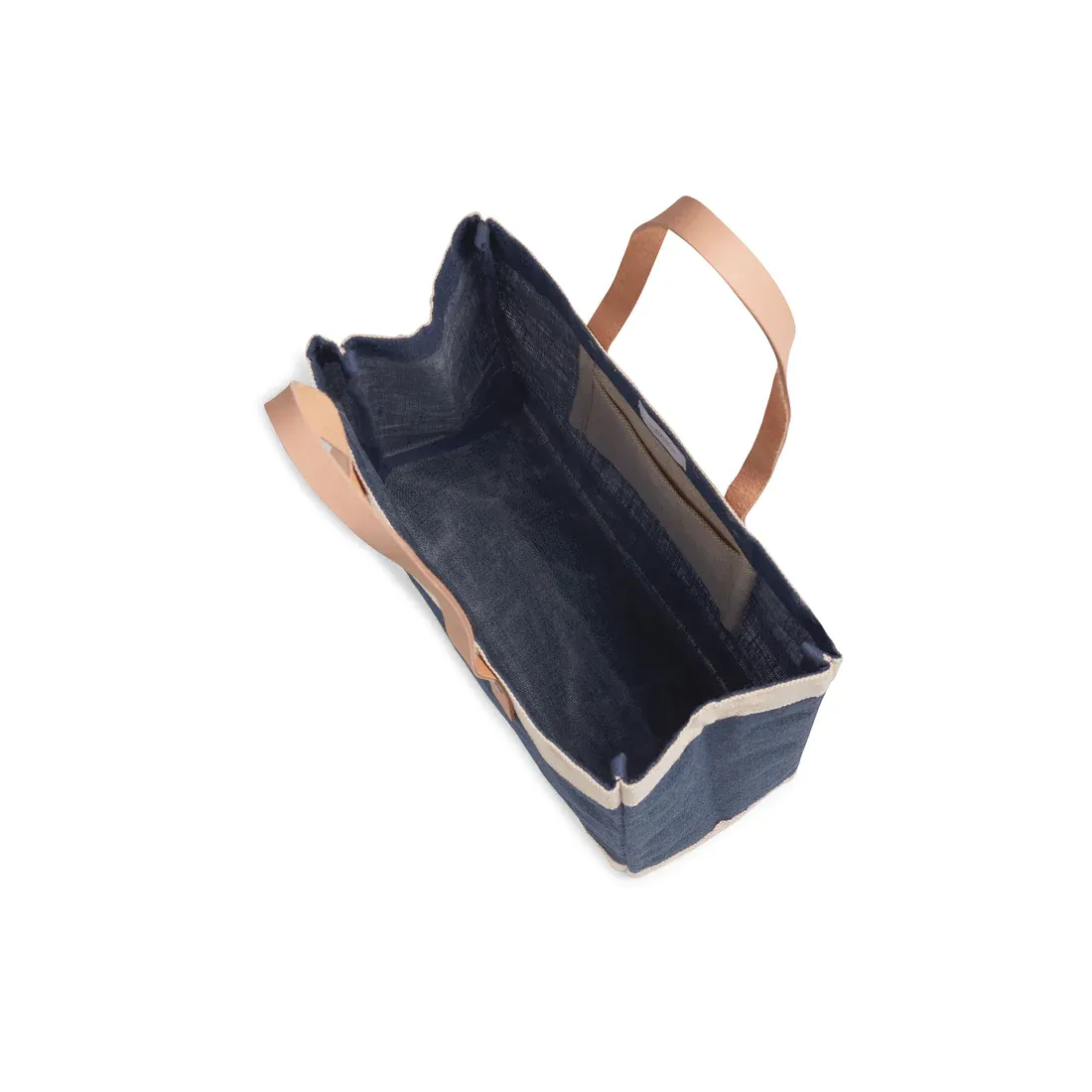 Petite Market Bag in Navy with Adjustable Handle Alphabet Collection