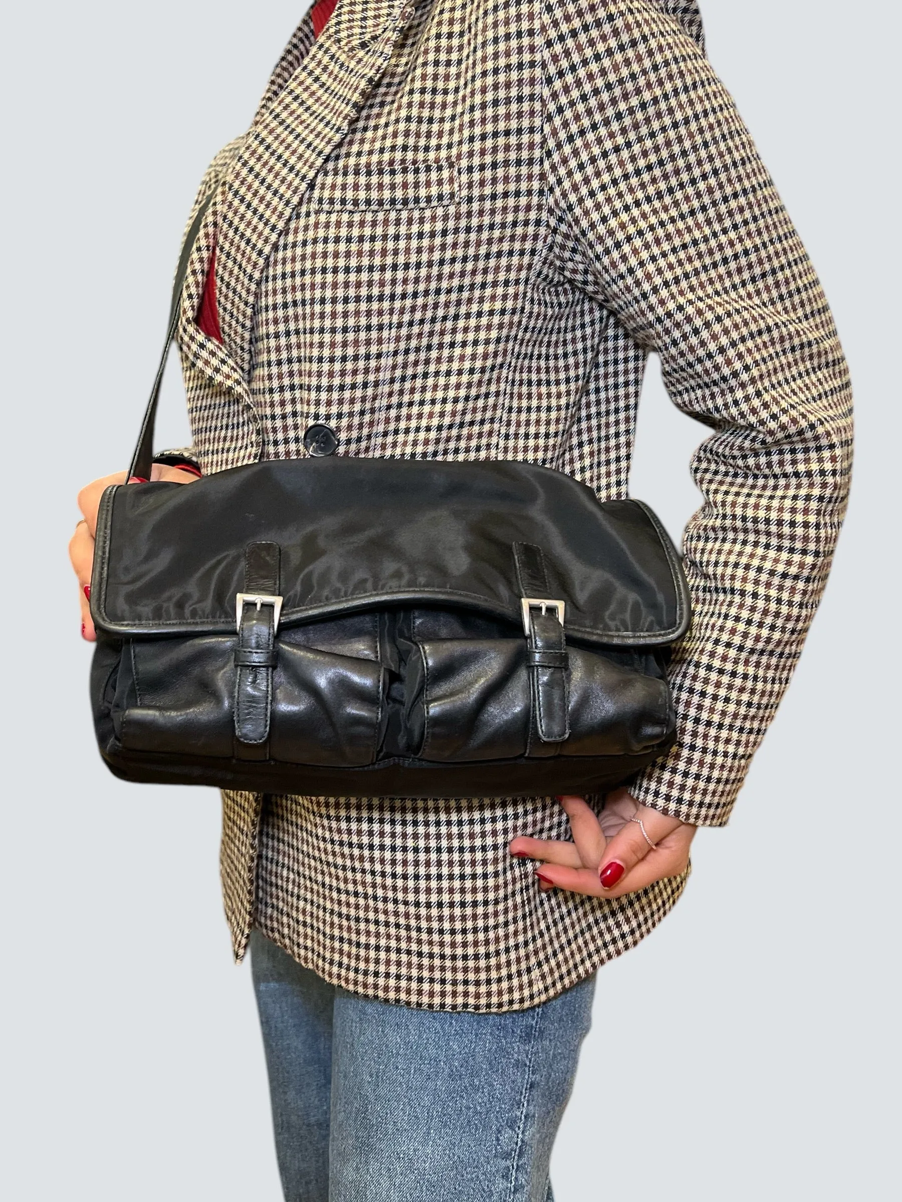 Prada Black Nylon Satchel