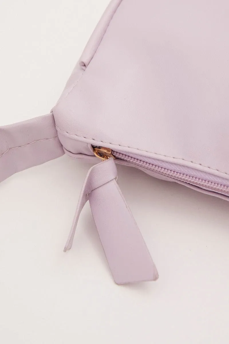 Purple Shoulder Baguette Bag