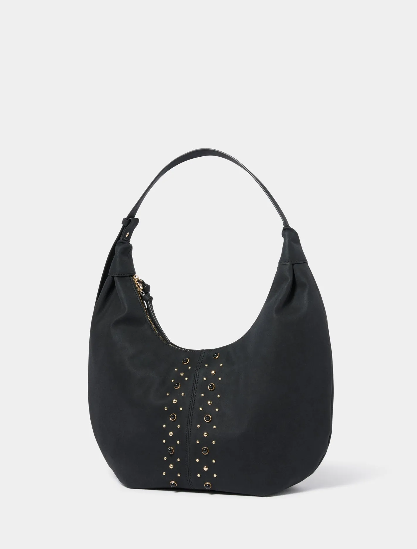 Sable Studded Hobo Bag