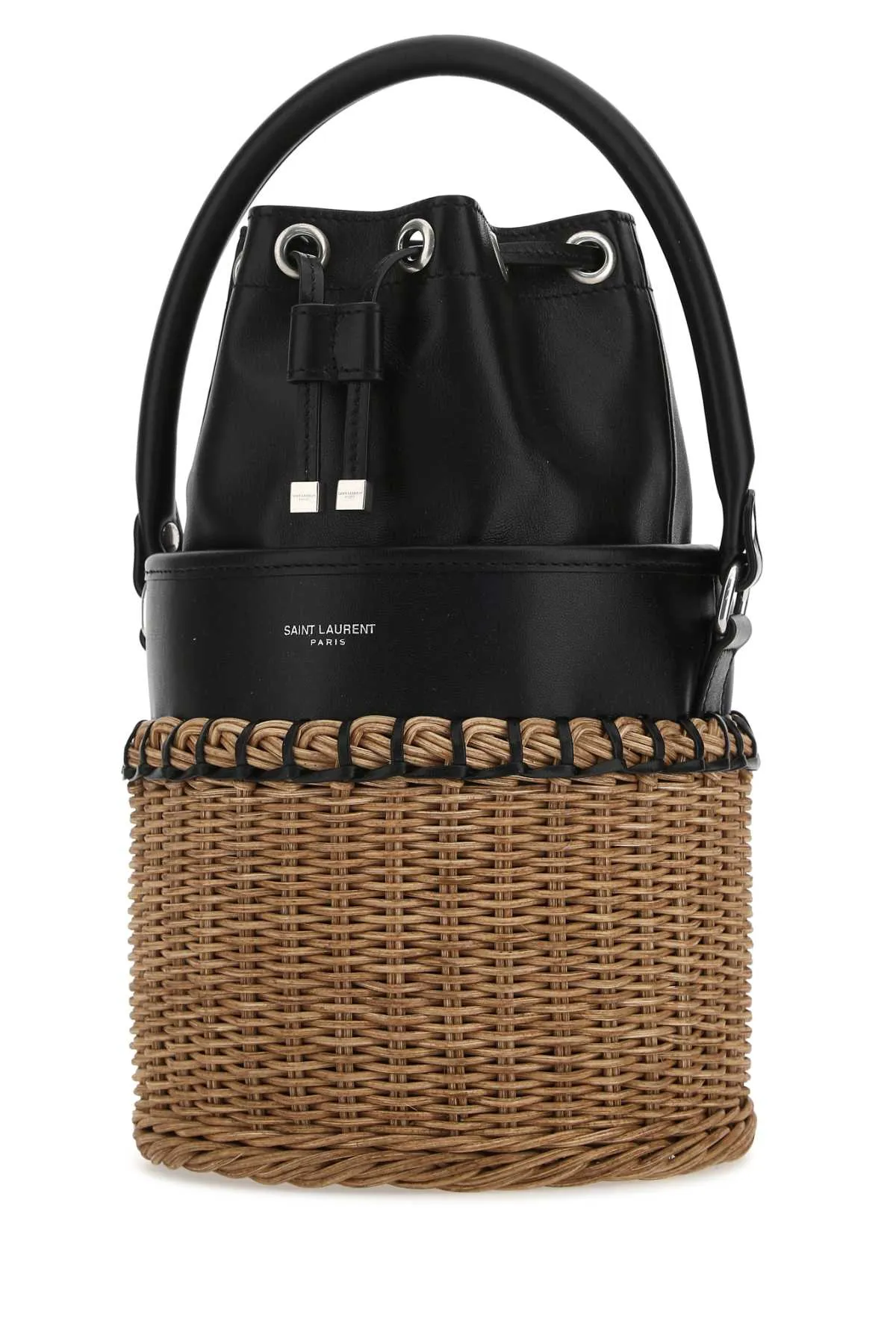 Saint Laurent Bahia Logo Detailed Bucket Bag