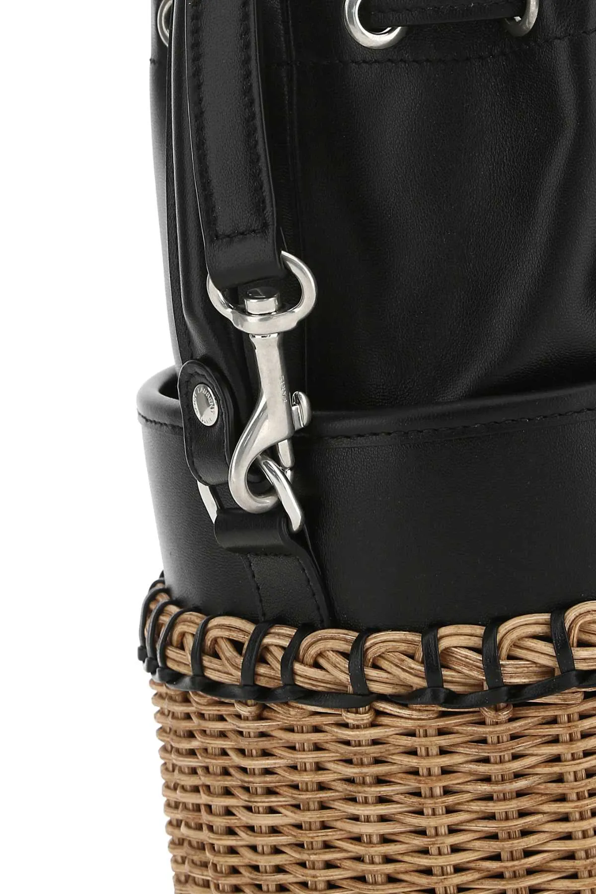Saint Laurent Bahia Logo Detailed Bucket Bag