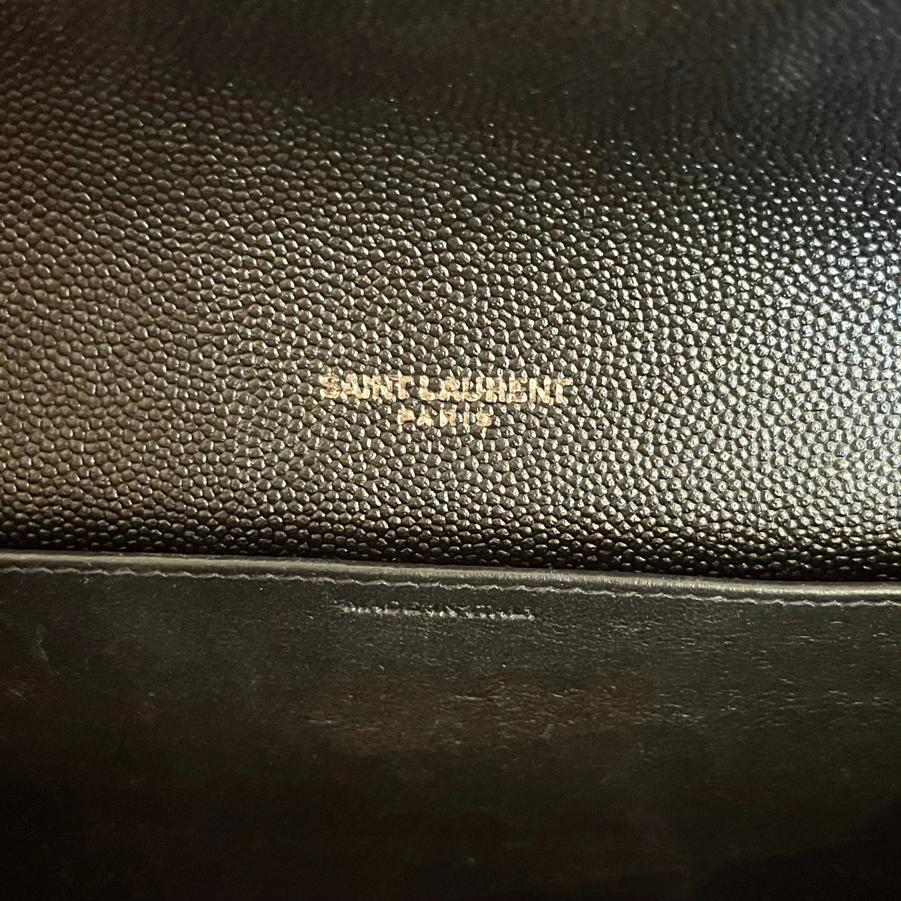 SAINT LAURENT Uptown Grain De Poudre YSL Clutch
