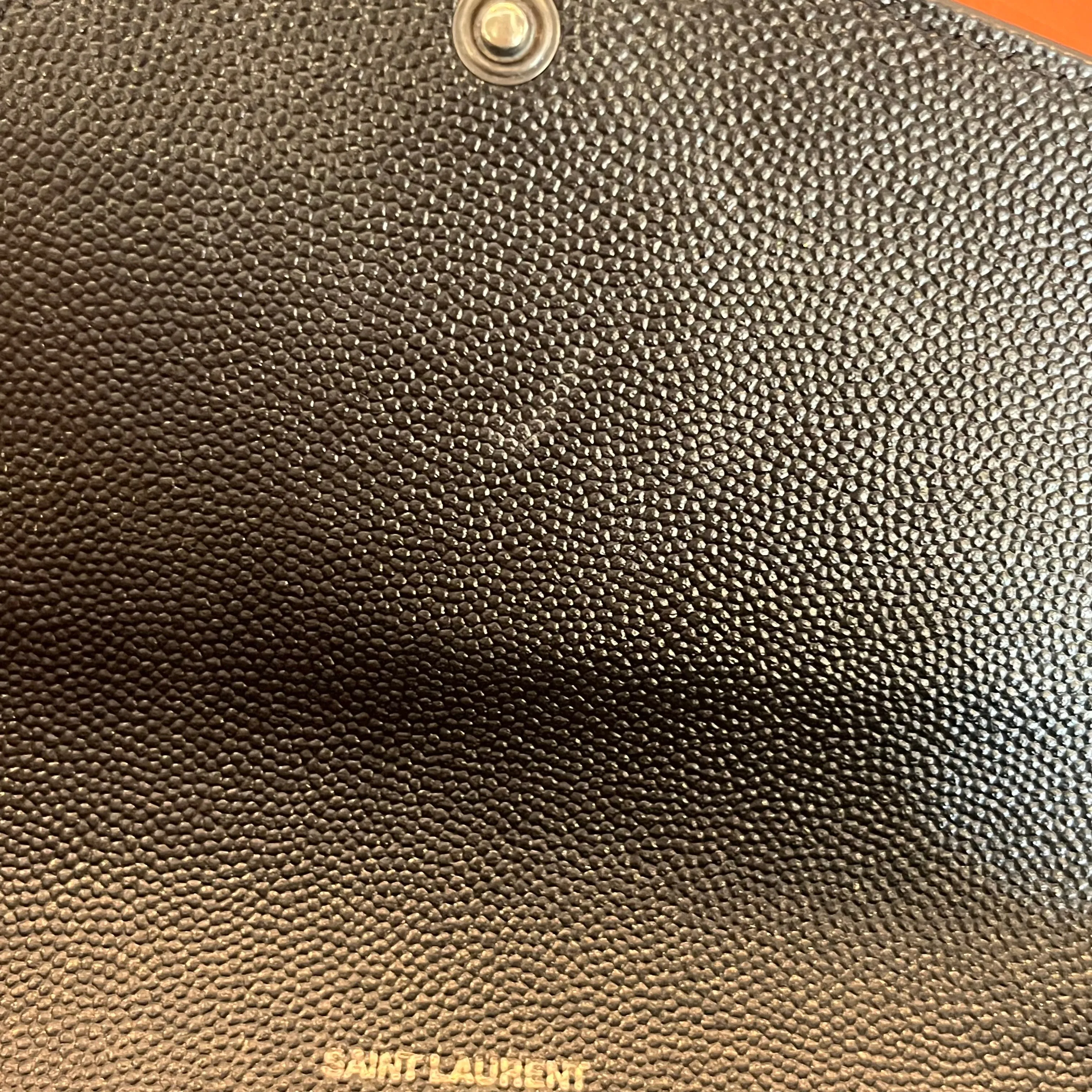 SAINT LAURENT Uptown Grain De Poudre YSL Clutch